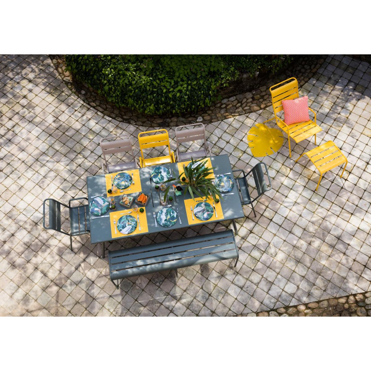 Monceau Rectangular table - / 194 x 94 cm - 8 people by Fermob Grey – image 3