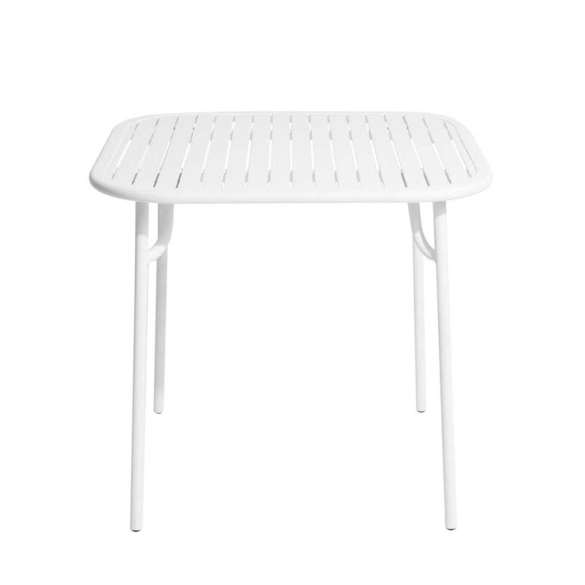 Week-end Square table - 85 x 85 cm / Aluminium by Petite Friture White – image 2