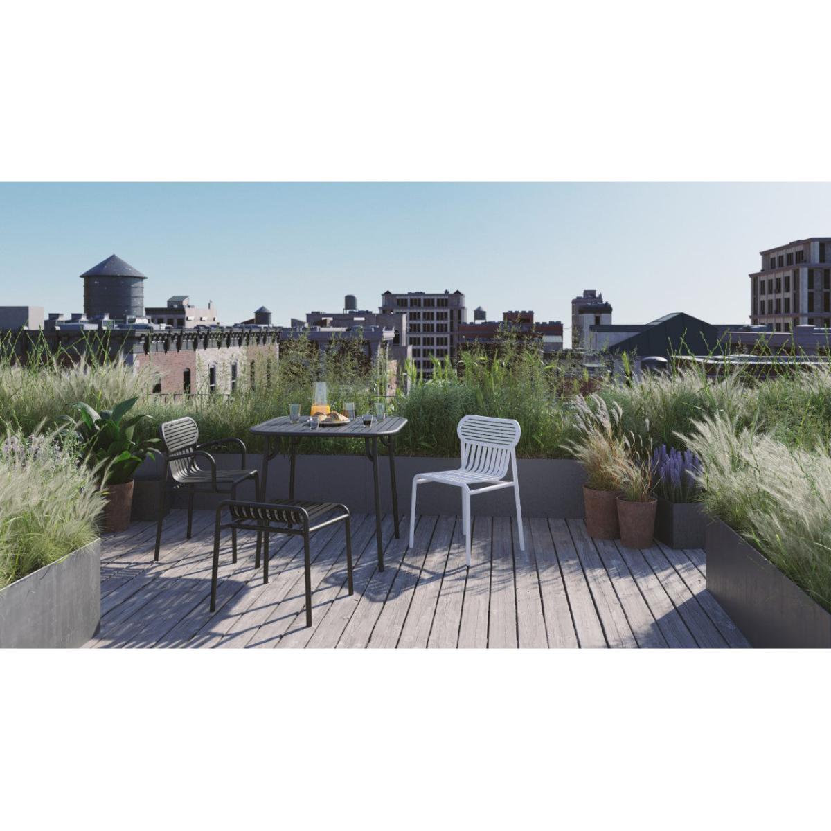 Week-end Square table - 85 x 85 cm / Aluminium by Petite Friture White – image 3