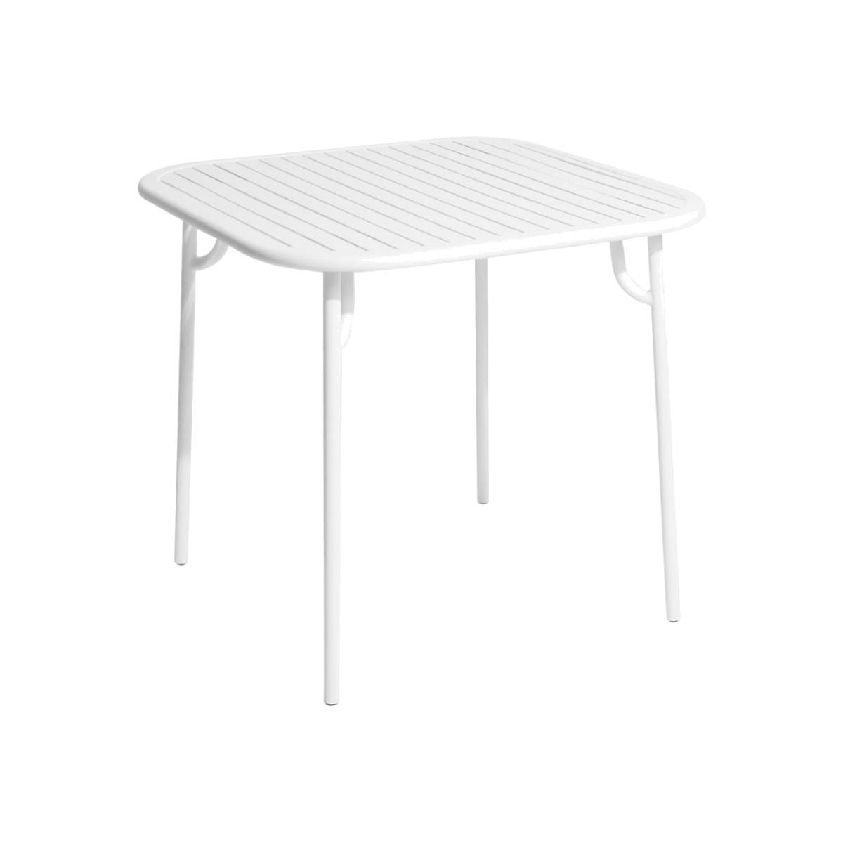 Week-end Square table - 85 x 85 cm / Aluminium by Petite Friture White – image 1