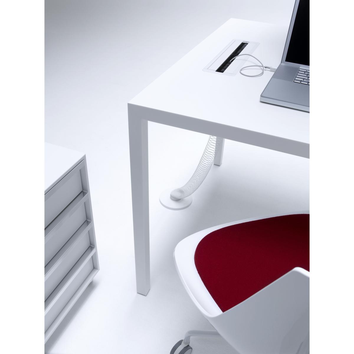 Tense Rectangular table - 100 x 220 cm by MDF Italia White – image 2