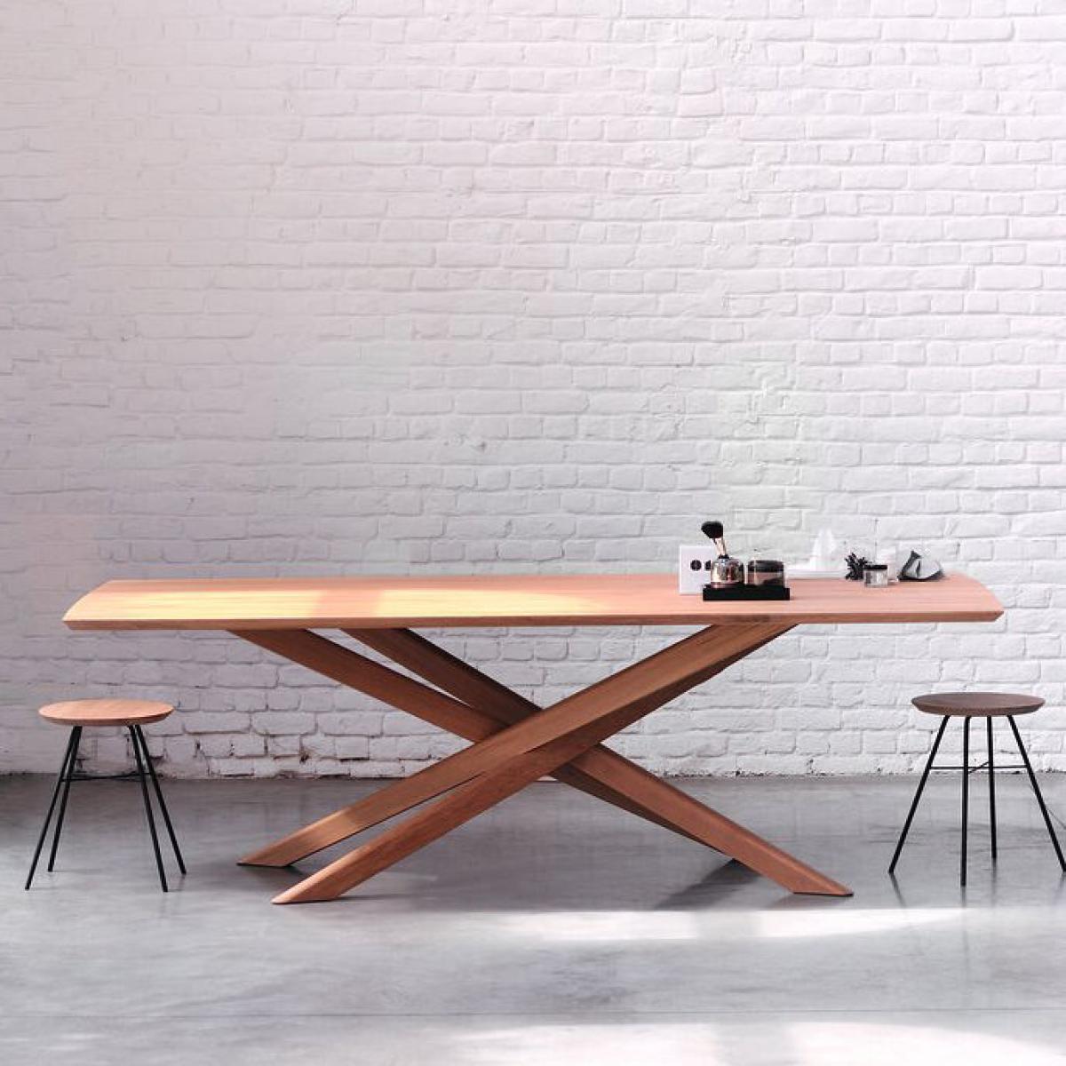 Mikado Rectangular table - / Solid oak - 203 x 106 cm / 8 people by Ethnicraft Natural wood – image 3