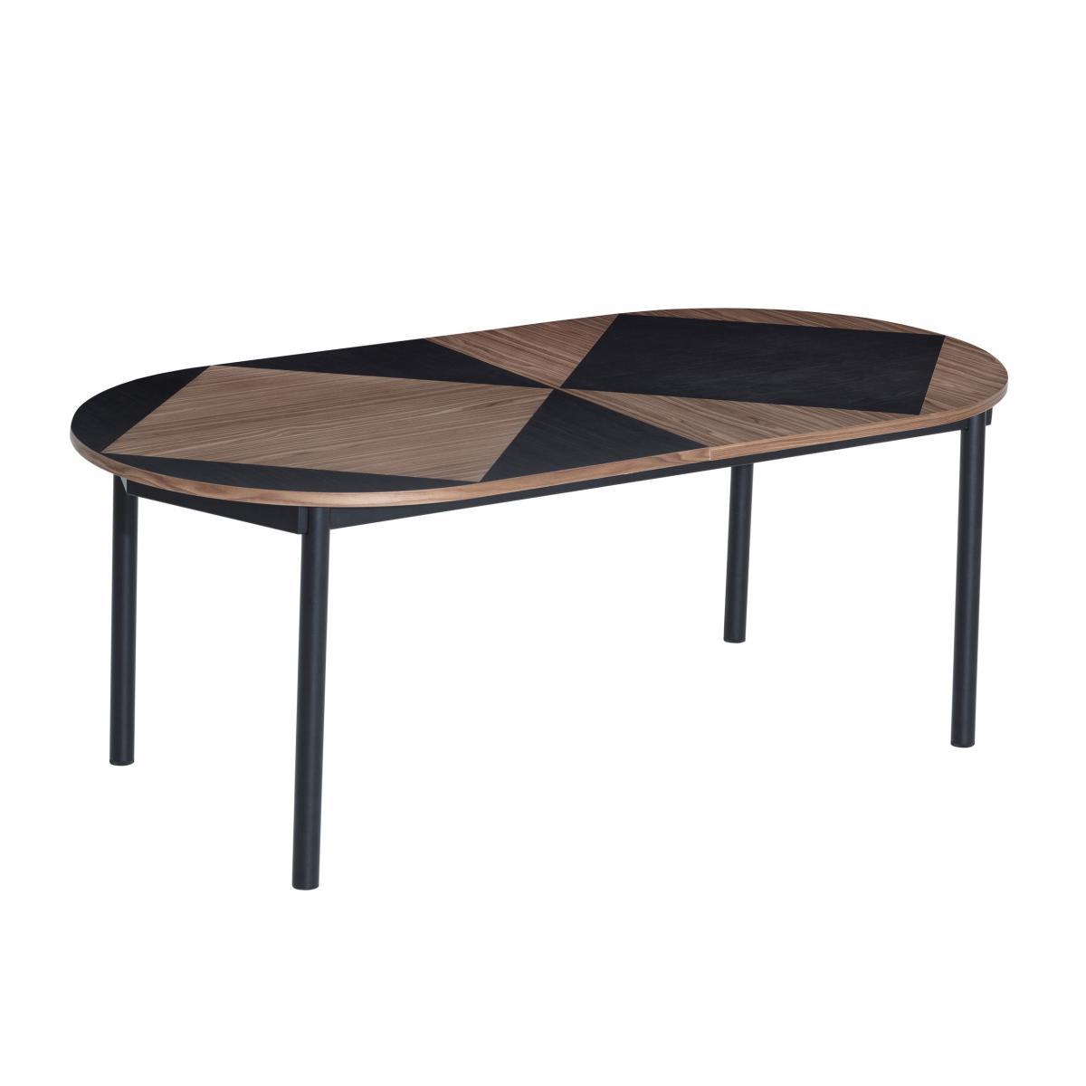 Tavla Extending table - / Oval - L 200-300 cm / Walnut inlay by Petite Friture Natural wood – image 2