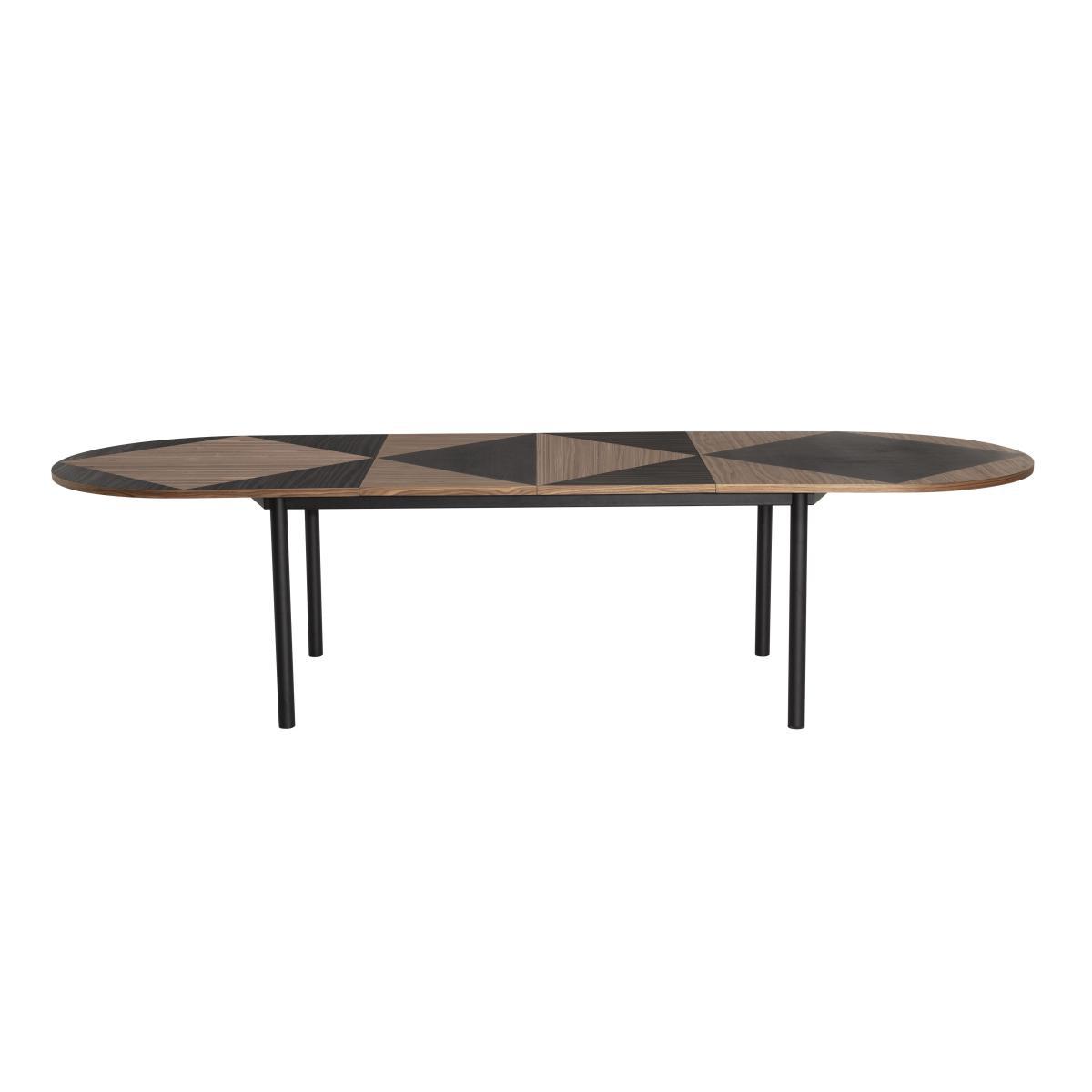 Tavla Extending table - / Oval - L 200-300 cm / Walnut inlay by Petite Friture Natural wood – image 3