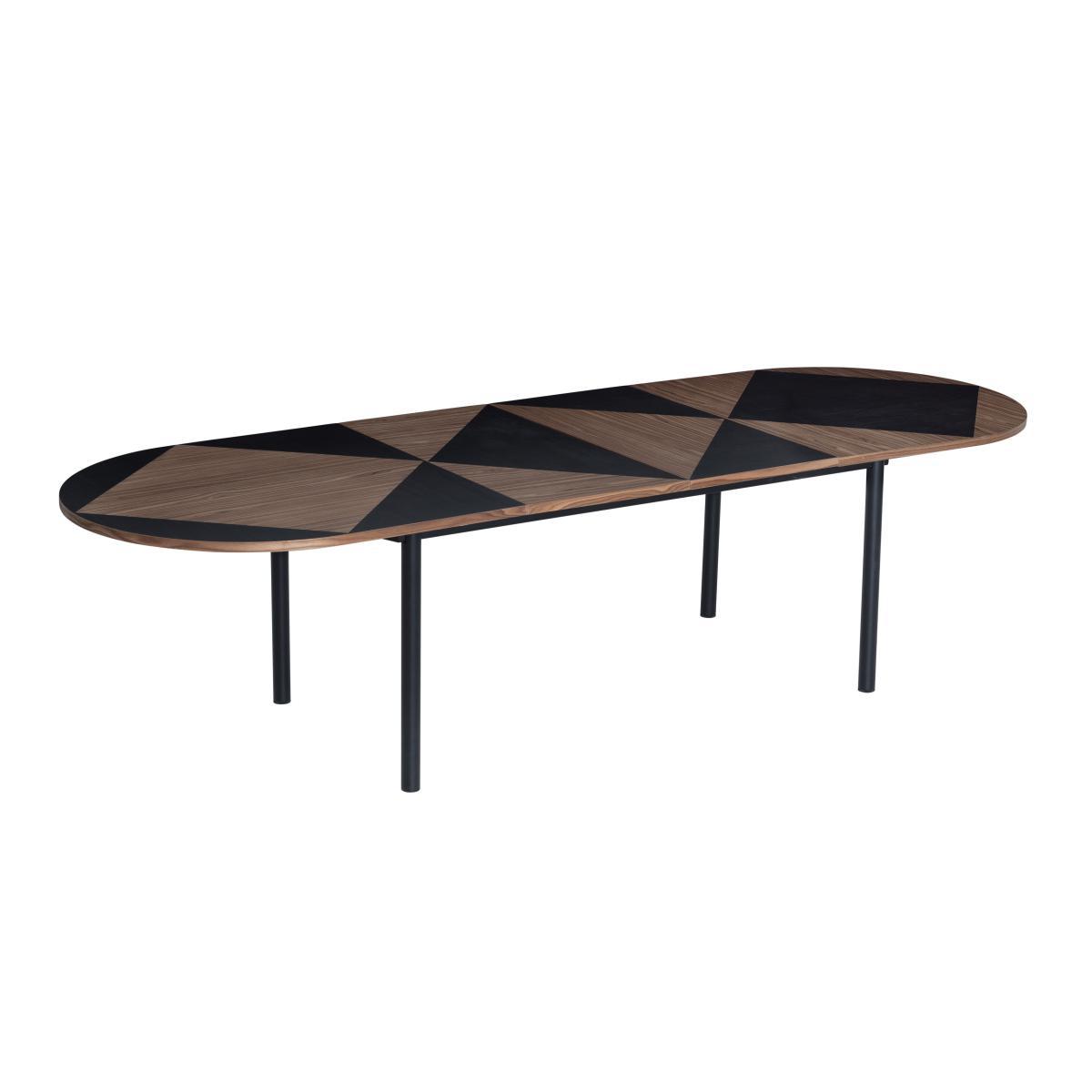 Tavla Extending table - / Oval - L 200-300 cm / Walnut inlay by Petite Friture Natural wood – image 4