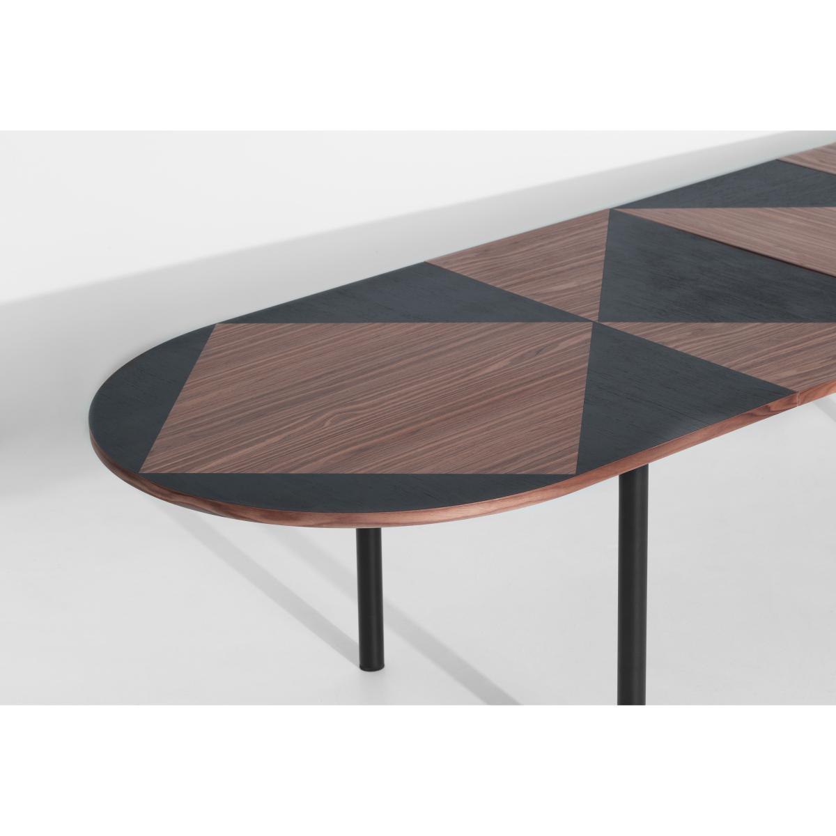 Tavla Extending table - / Oval - L 200-300 cm / Walnut inlay by Petite Friture Natural wood – image 5