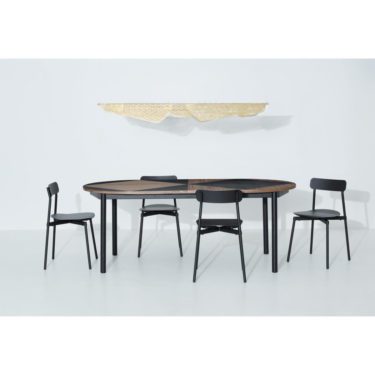 Tavla Extending table - / Oval - L 200-300 cm / Walnut inlay by Petite Friture Natural wood – image 8