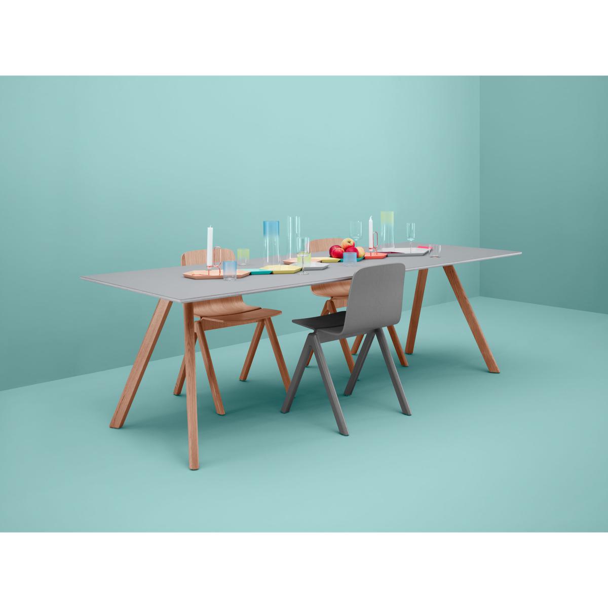 Copenhague n°30 Rectangular table by Hay White/Natural wood – image 3