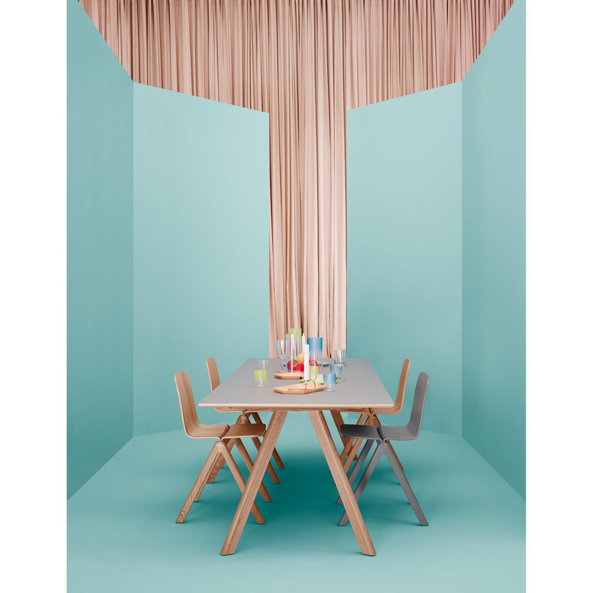 Copenhague n°30 Rectangular table by Hay White/Natural wood – image 4