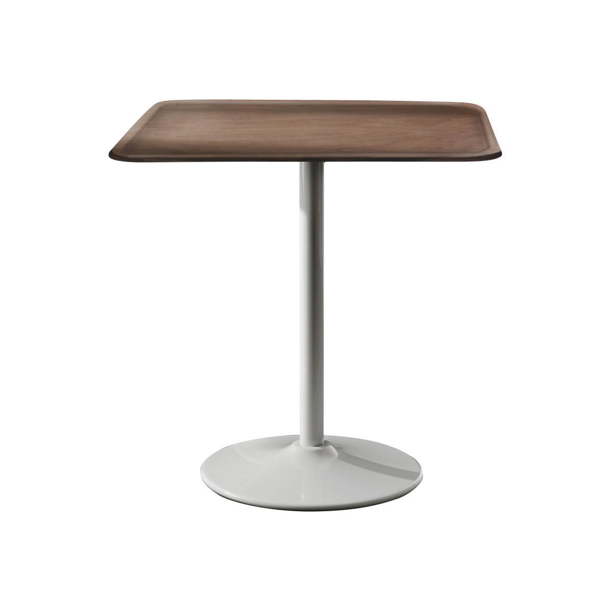 Pipe Square table - 71 x 71 cm by Magis White/Natural wood – image 1