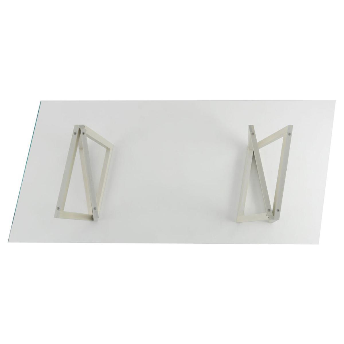 QuaDror02 Rectangular table - 250 x 120 cm - Plateau oblique by Horm Transparent/Metal – image 2