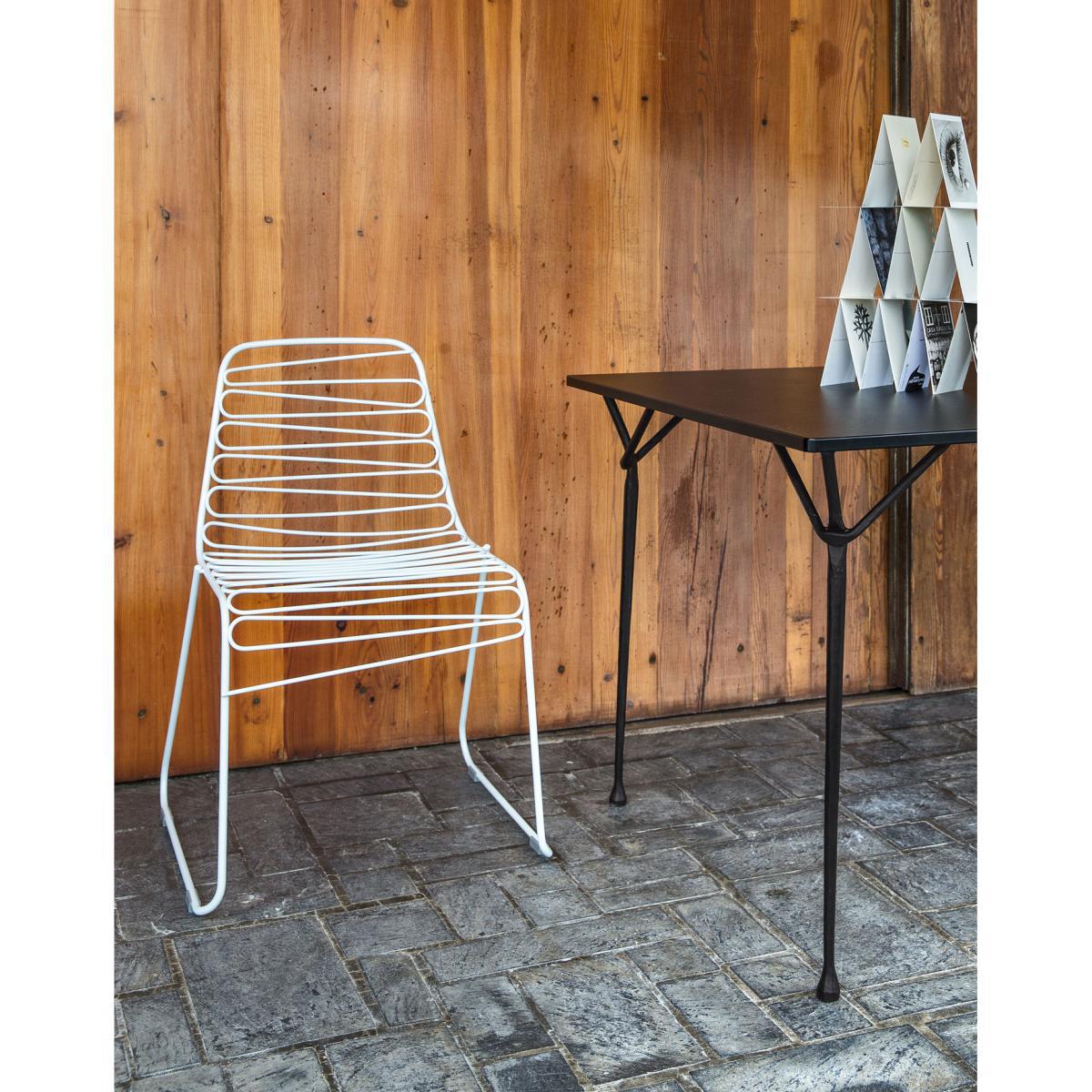 Officina Outdoor Rectangular table - 200 x 90 cm - Steel top by Magis Black – image 3