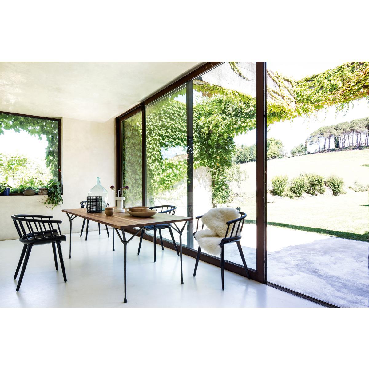 Officina Outdoor Rectangular table - 200 x 90 cm - Steel top by Magis Black – image 5
