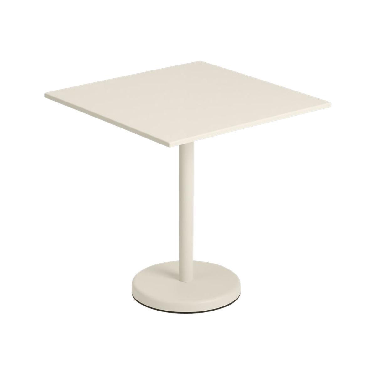 Linear Café Square table - / 70 x 70 cm - Steel by Muuto White – image 1