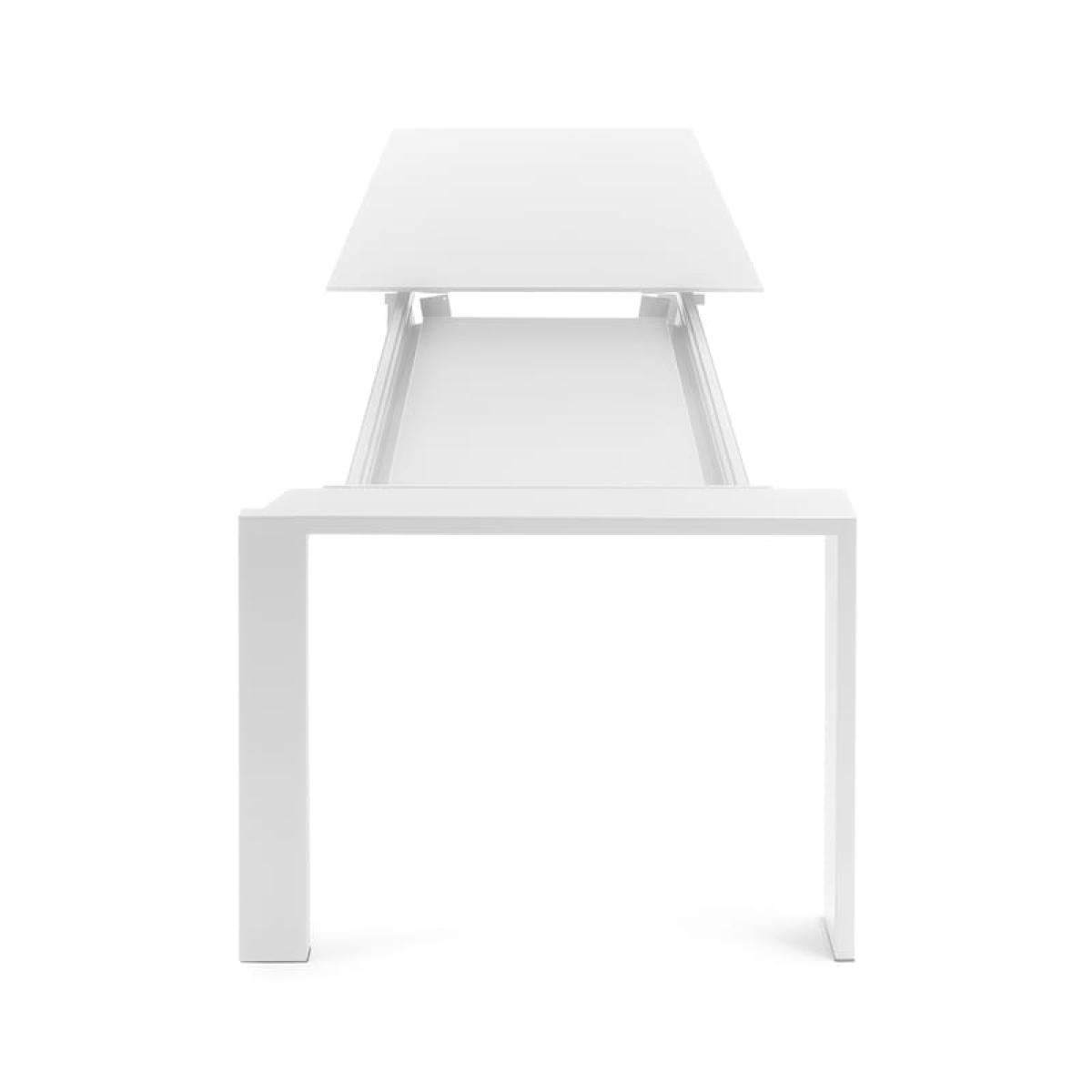 Four Extending table wood white / L 160 to 260 cm - Soft-touch laminate - Kartell – image 3