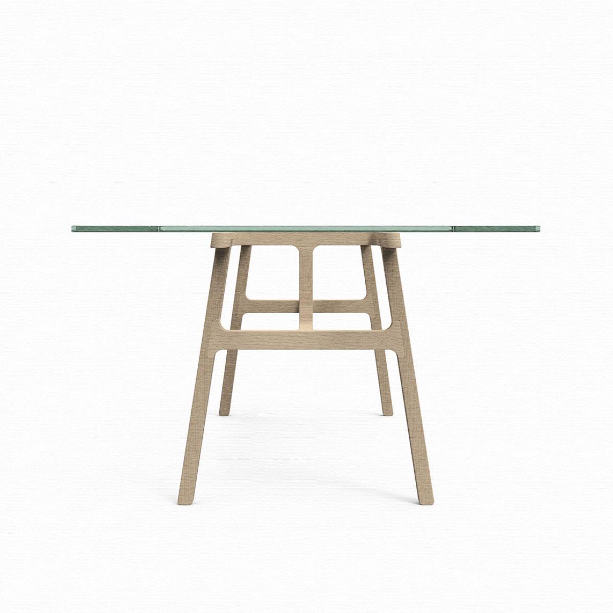 Bottegga Rectangular table glass natural wood / 220 x 100 cm - 6 people - Kristalia – image 2
