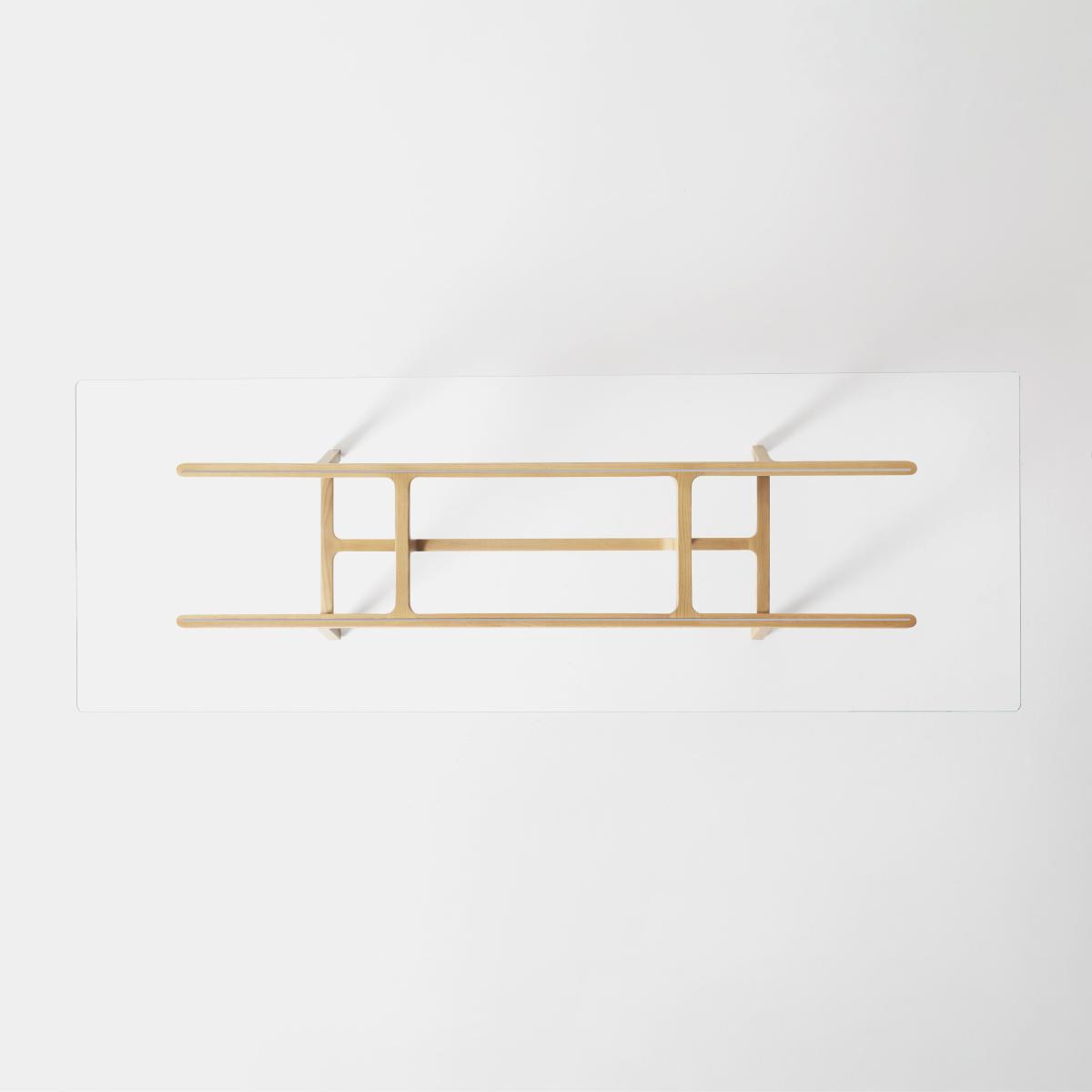 Bottegga Rectangular table glass natural wood / 220 x 100 cm - 6 people - Kristalia – image 5