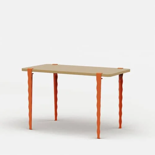 Base, legs metal orange With Vague by Uchronia vise mount / H 75 cm - For creating tables and Desks - TIPTOE – image 3