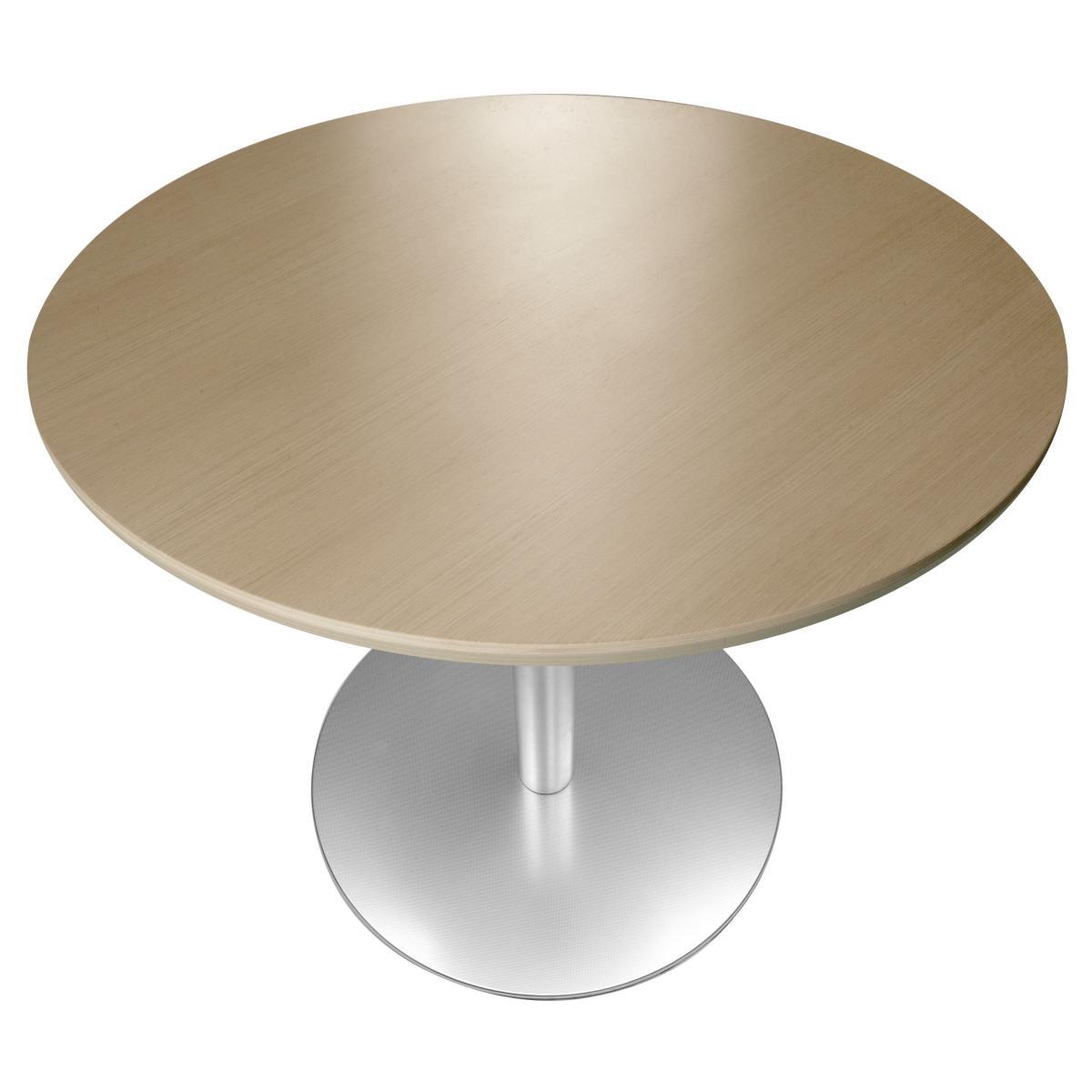 Brio Adjustable height table - Adjustable height - Ø 60 cm by Lapalma White/Natural wood – image 2