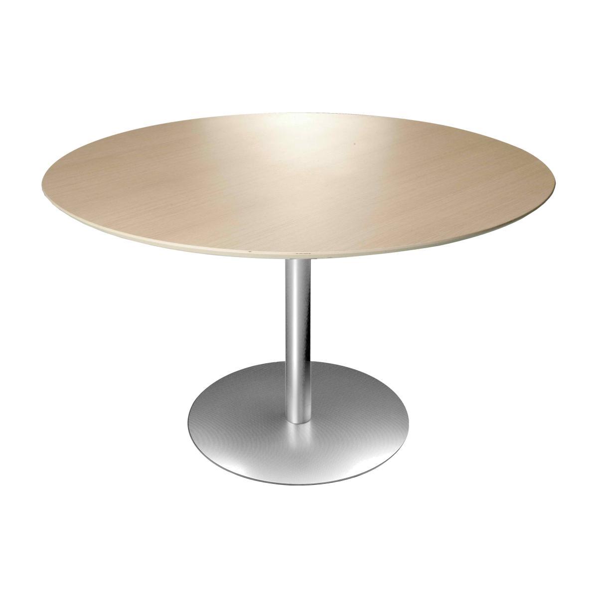 Brio Adjustable height table - Adjustable height - Ø 60 cm by Lapalma White/Natural wood – image 1
