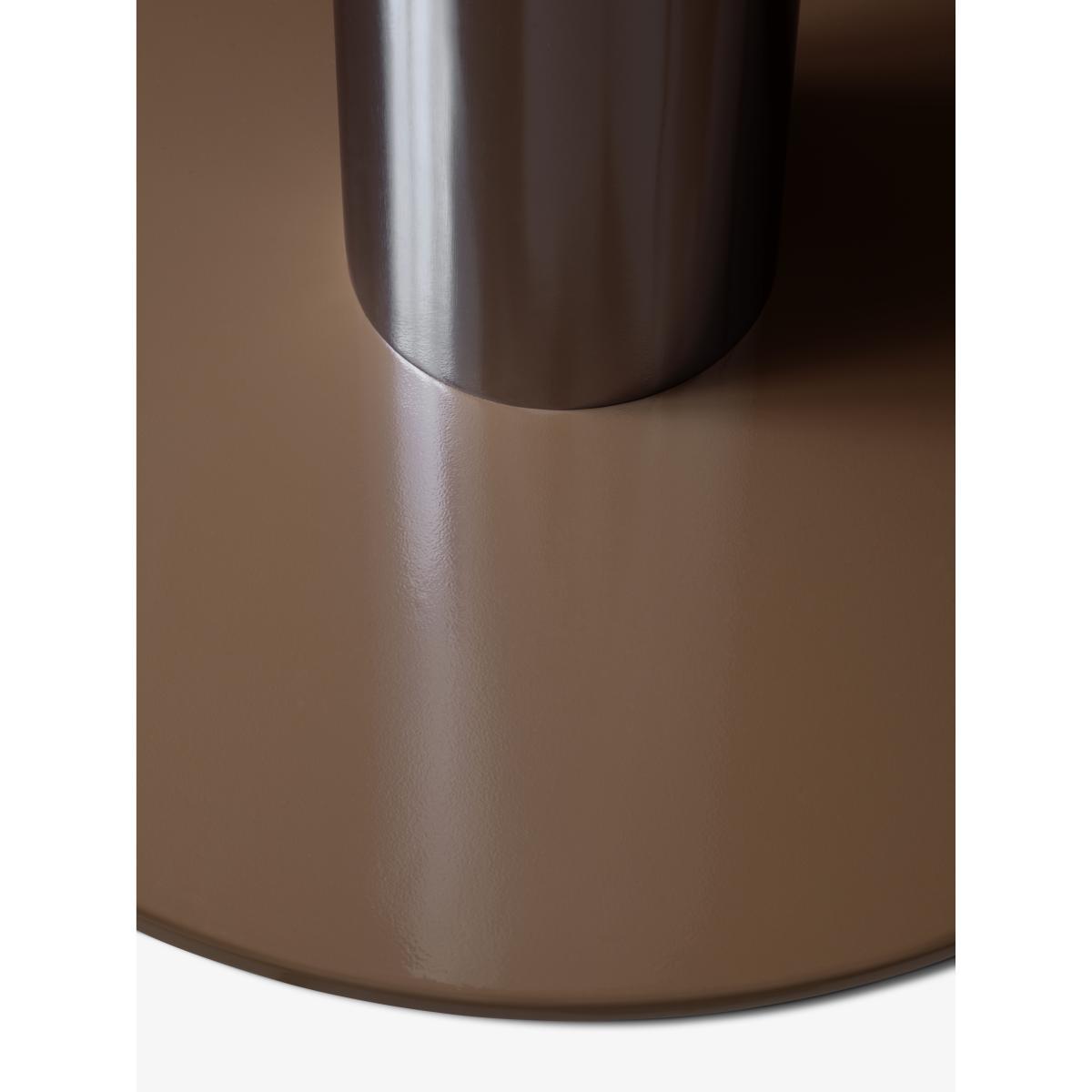 Mezcla JH20 Round table - / 80 x H 40 cm by &tradition Brown/Natural wood/Metal – image 3