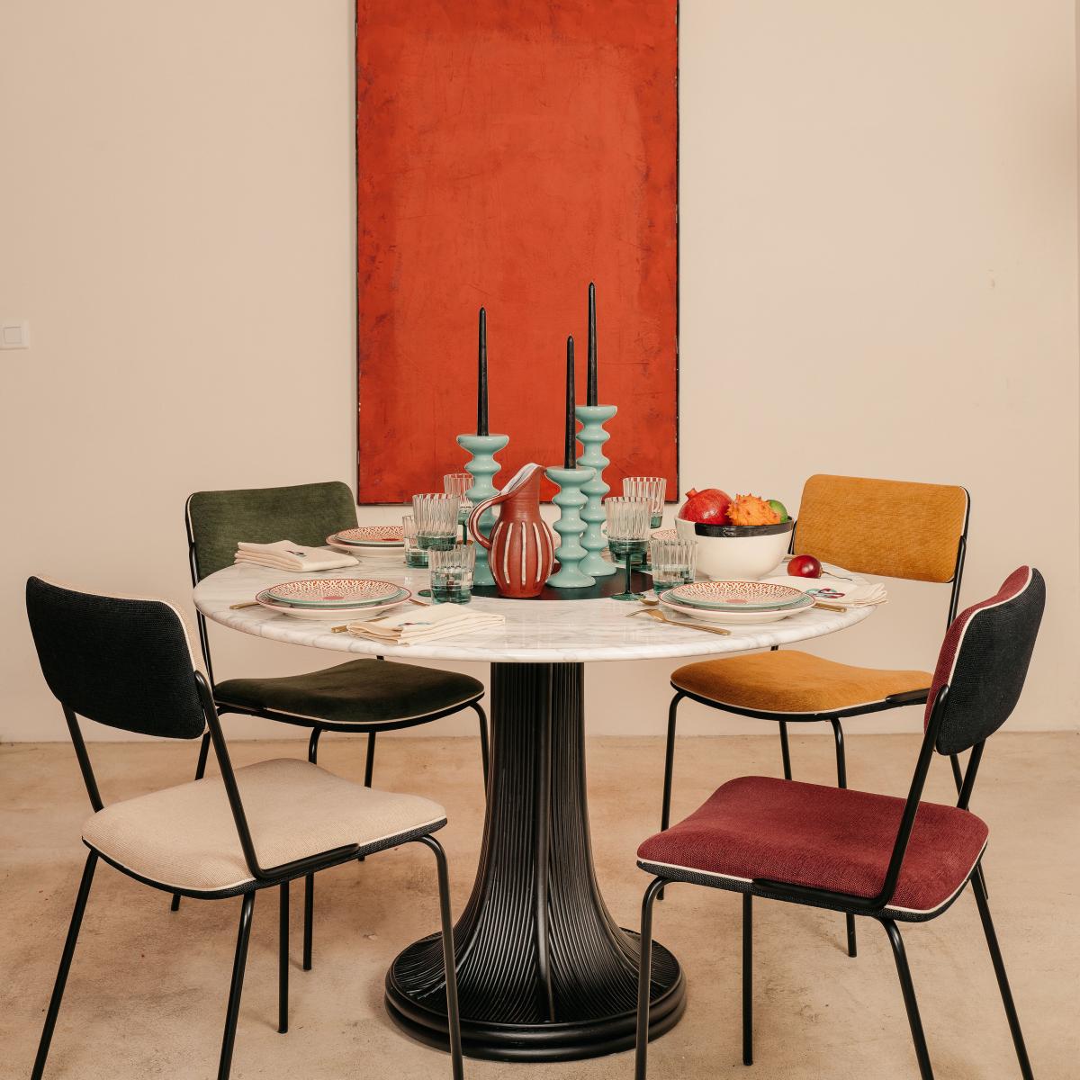 Riviera Oval table stone white / 199 x 125 cm - Base, legs Rattan - SARAH LAVOINE – image 3