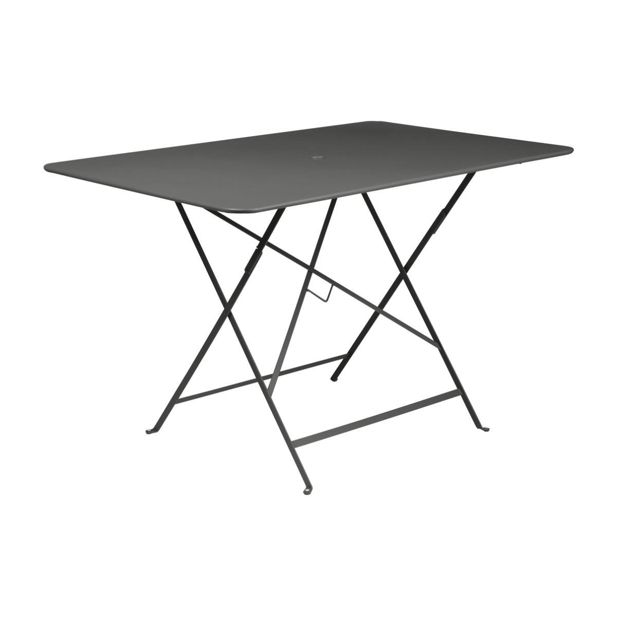 Bistro Foldable table - / 117 x 77 cm - 6 people - Parasol hole by Fermob Black