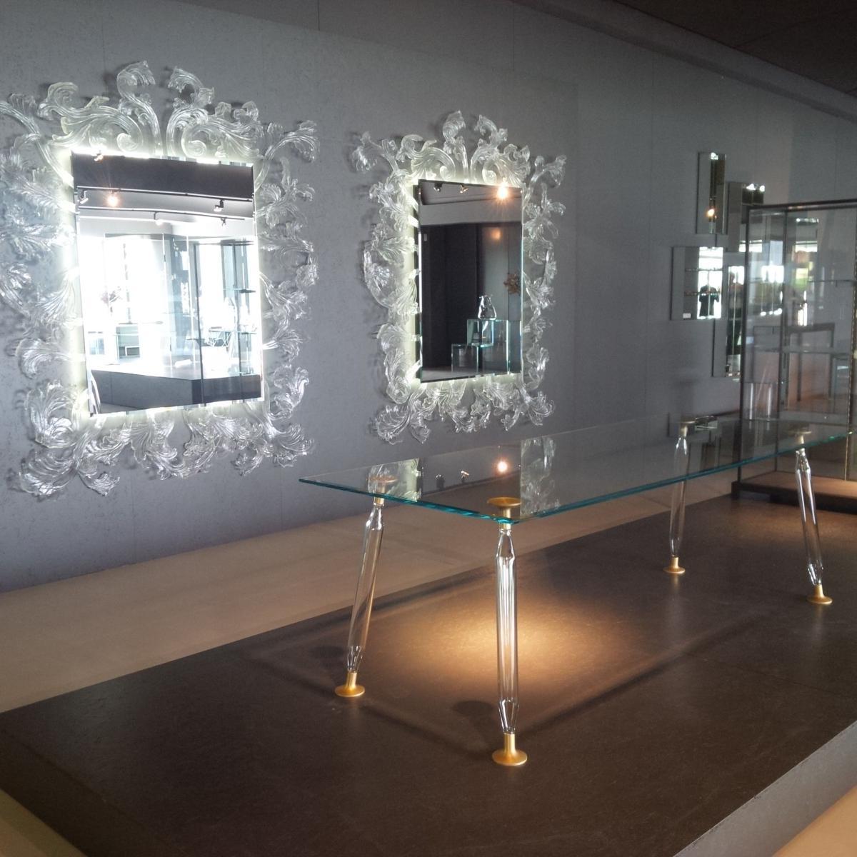 Lady Hio Rectangular table - / Glass & metal - 180 x 90 cm by Glas Italia Transparent – image 4