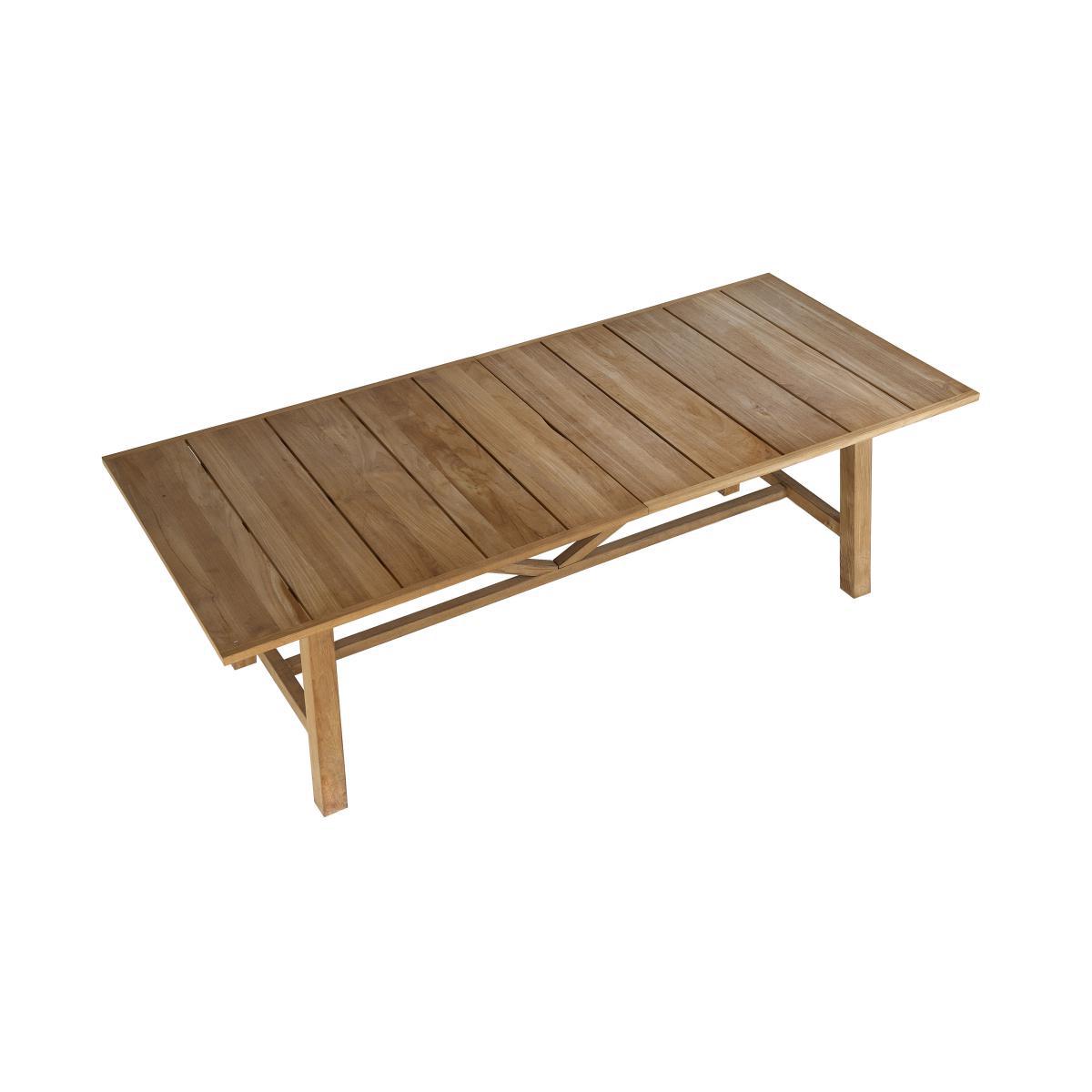 Synthesis Extending table - / L 230 to 300 cm - Teak by Unopiu Natural wood – image 4