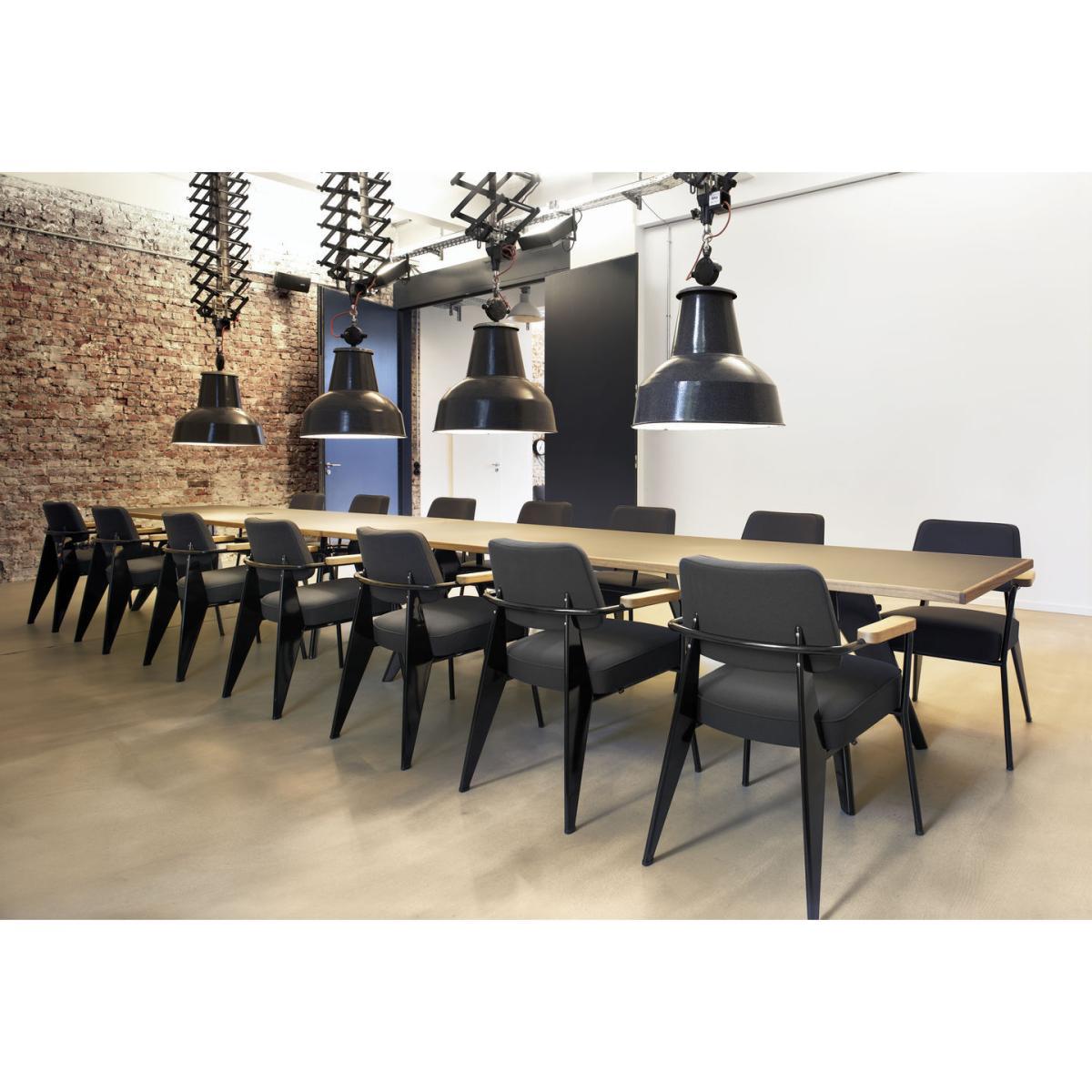 EM Table Rectangular table - / 240 x 90 cm - By Jean Prouvé, 1950 by Vitra Natural wood – image 4