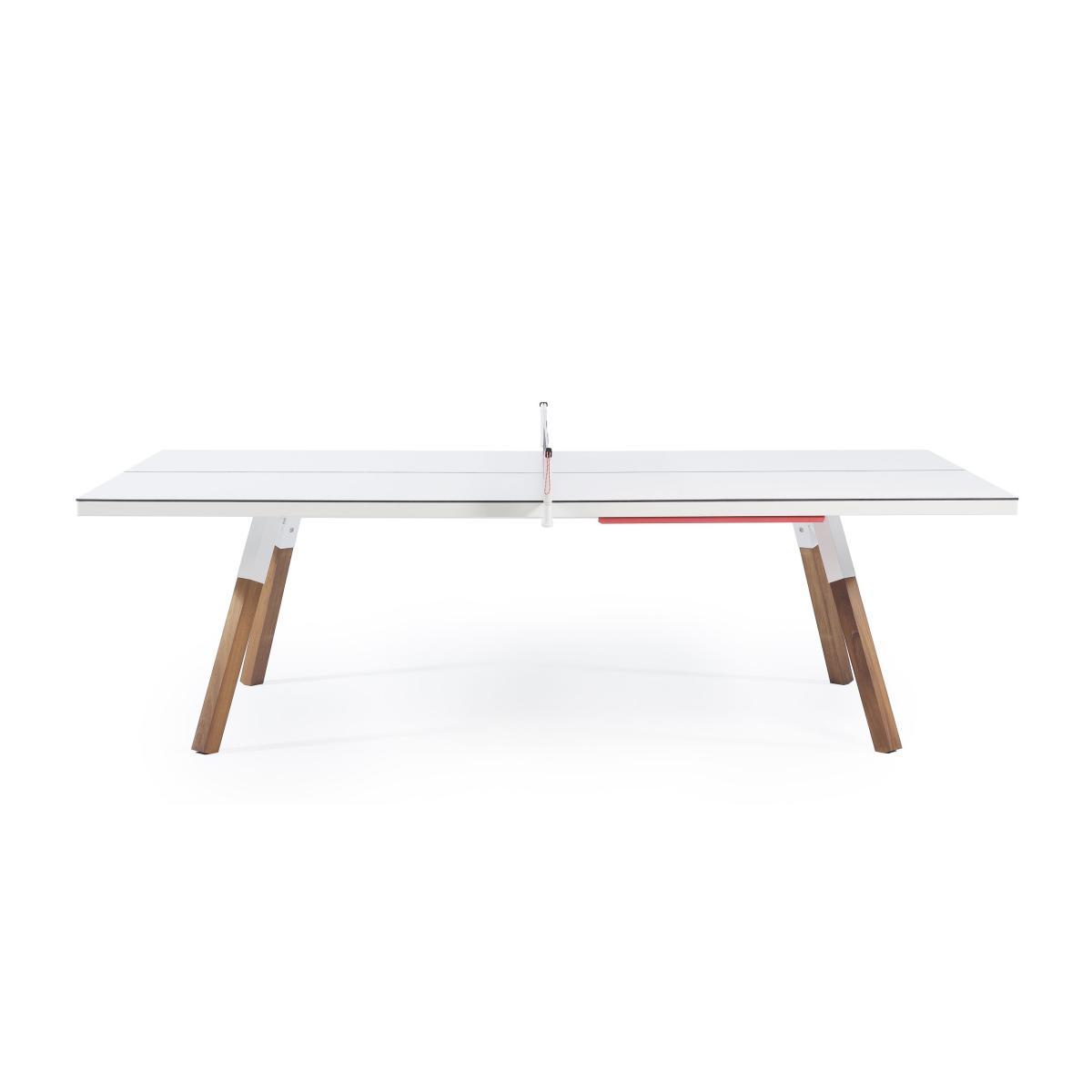 Y&M Table - L 274 cm / Ping pong & dining table by RS BARCELONA White/Natural wood – image 3