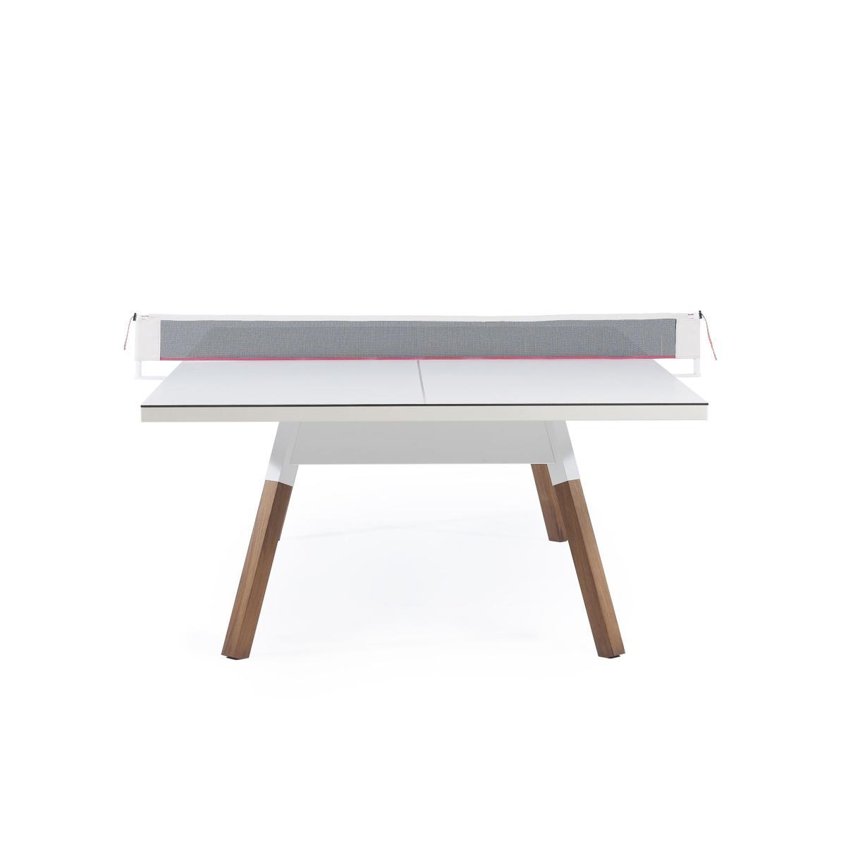 Y&M Table - L 274 cm / Ping pong & dining table by RS BARCELONA White/Natural wood – image 4