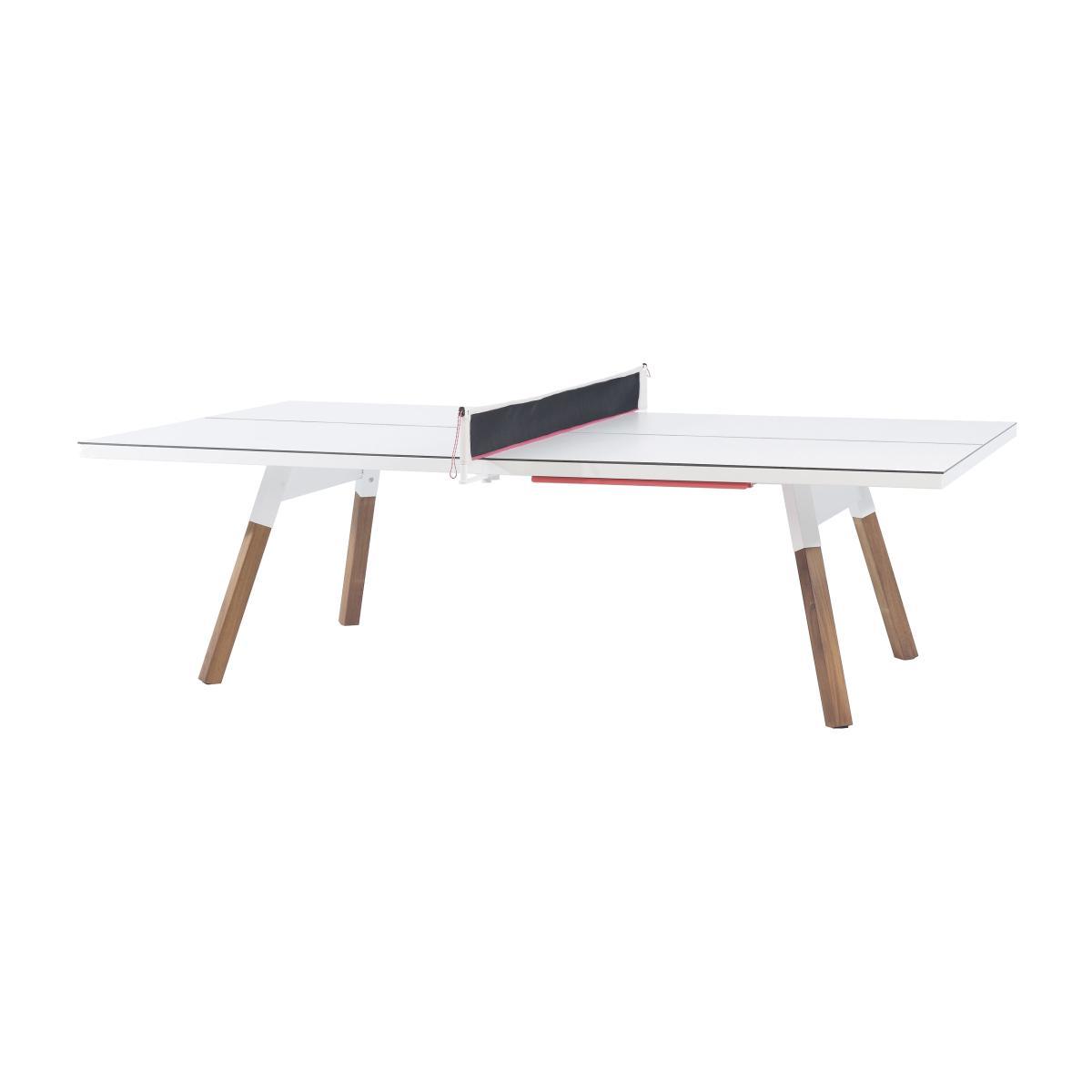 Y&M Table - L 274 cm / Ping pong & dining table by RS BARCELONA White/Natural wood – image 1