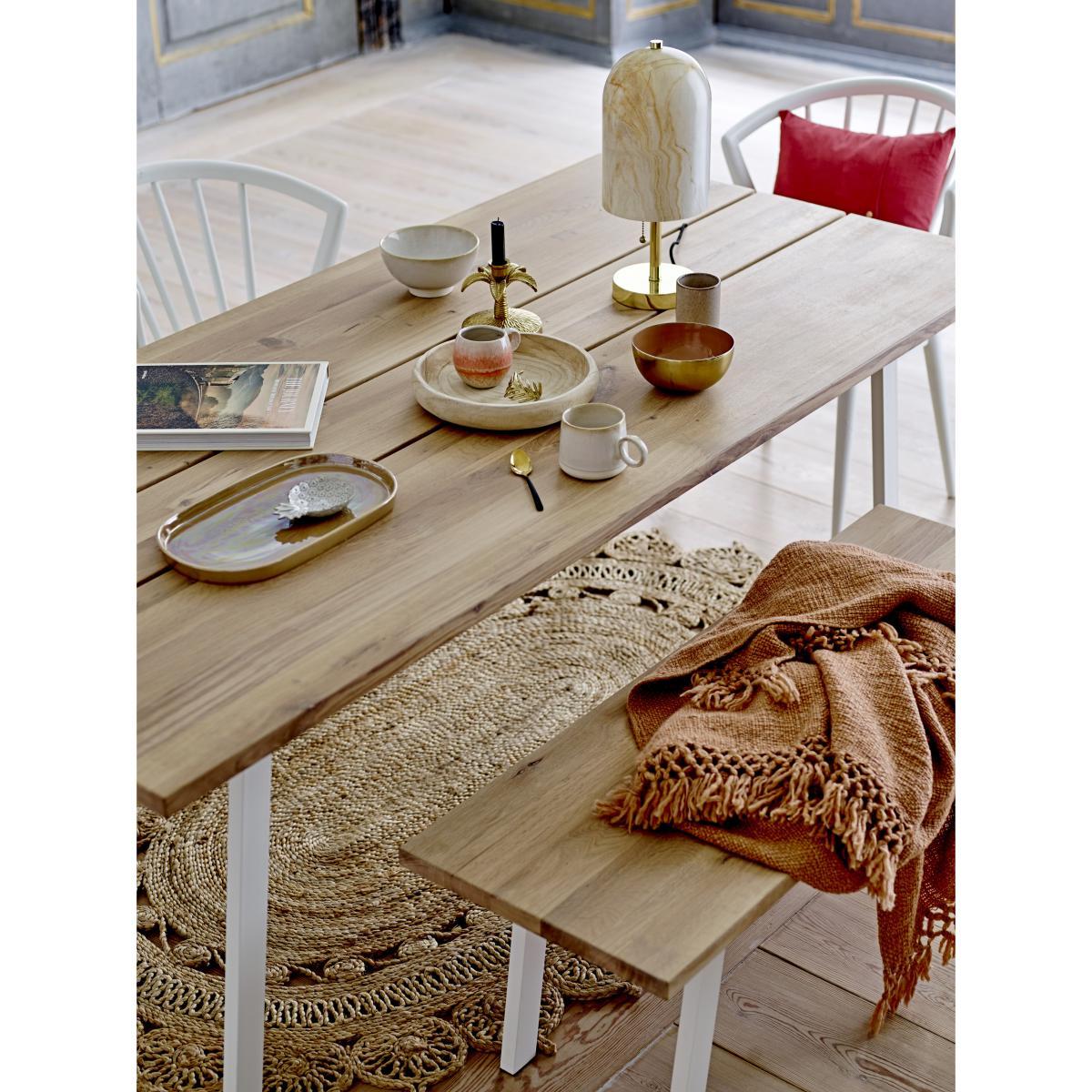 Cozy Rectangular table - / 200 x 95 cm - Oak & metal by Bloomingville Natural wood – image 7