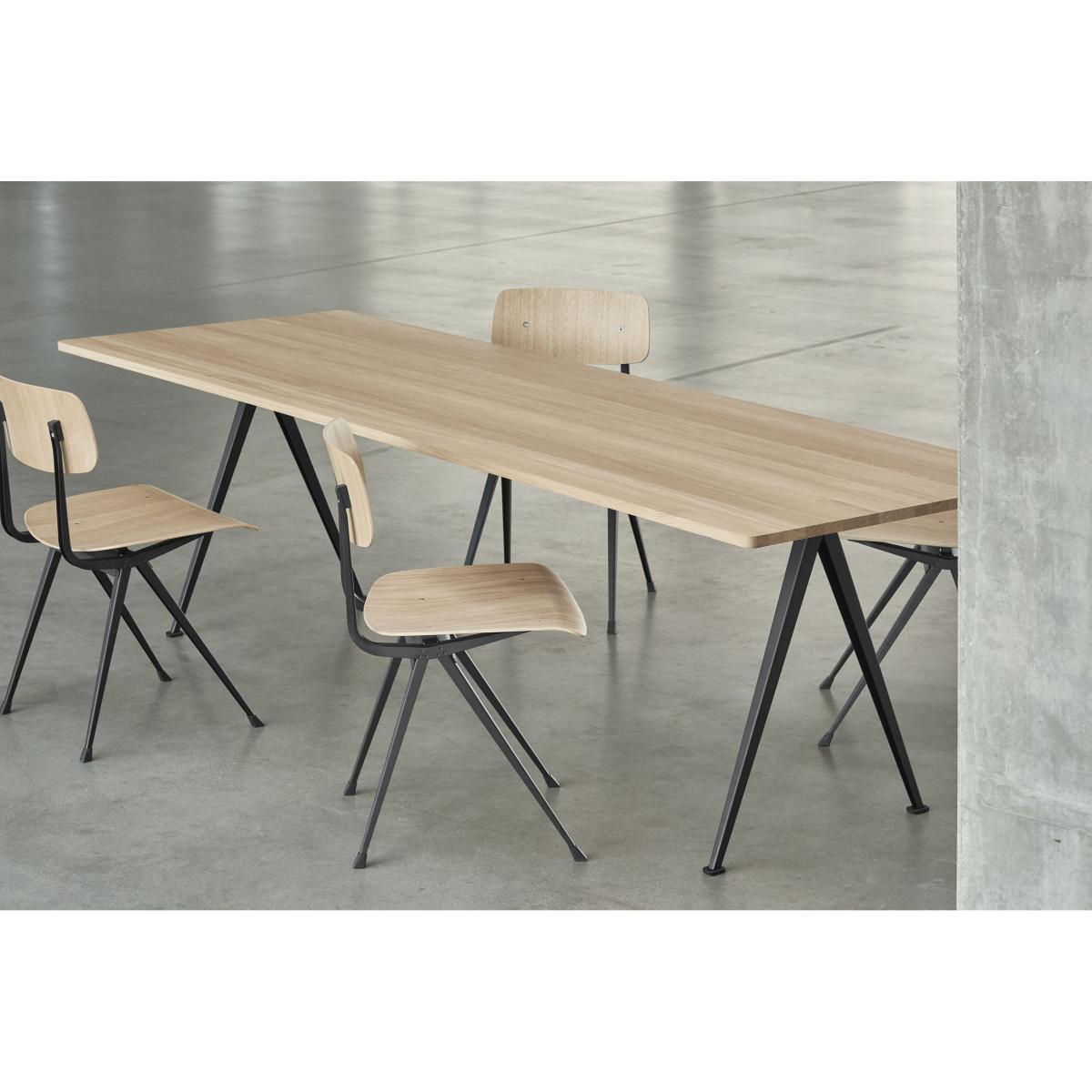 Pyramid n°02 Rectangular table - / 190 x 85 cm - Re-issue 1959 by Hay Black/Natural wood – image 3
