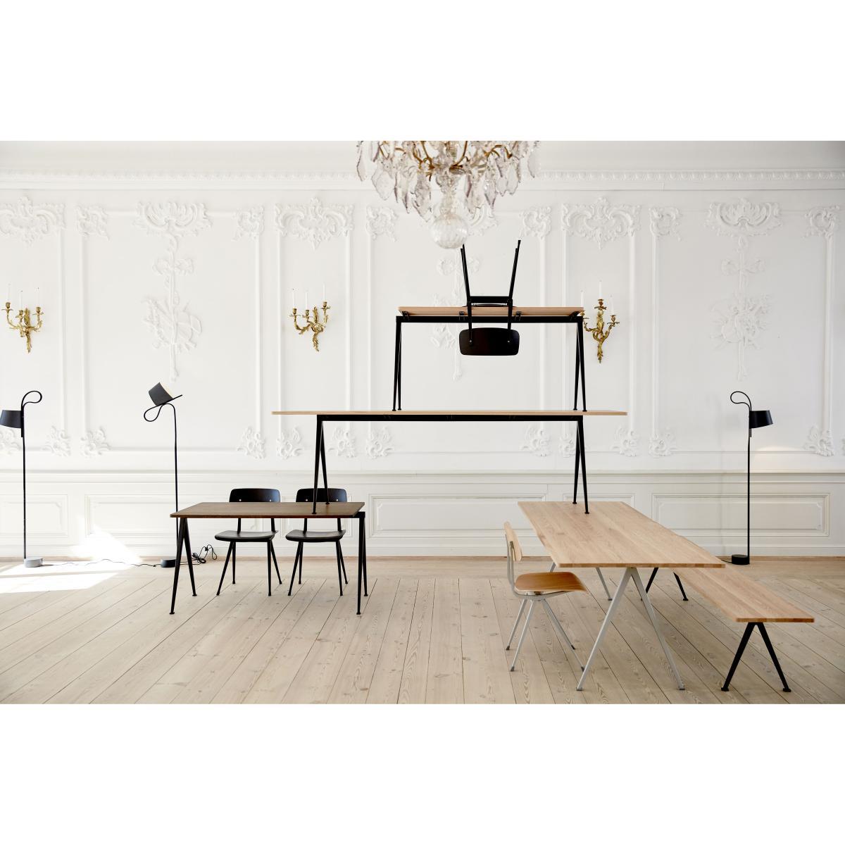 Pyramid n°02 Rectangular table - / 190 x 85 cm - Re-issue 1959 by Hay Black/Natural wood – image 4