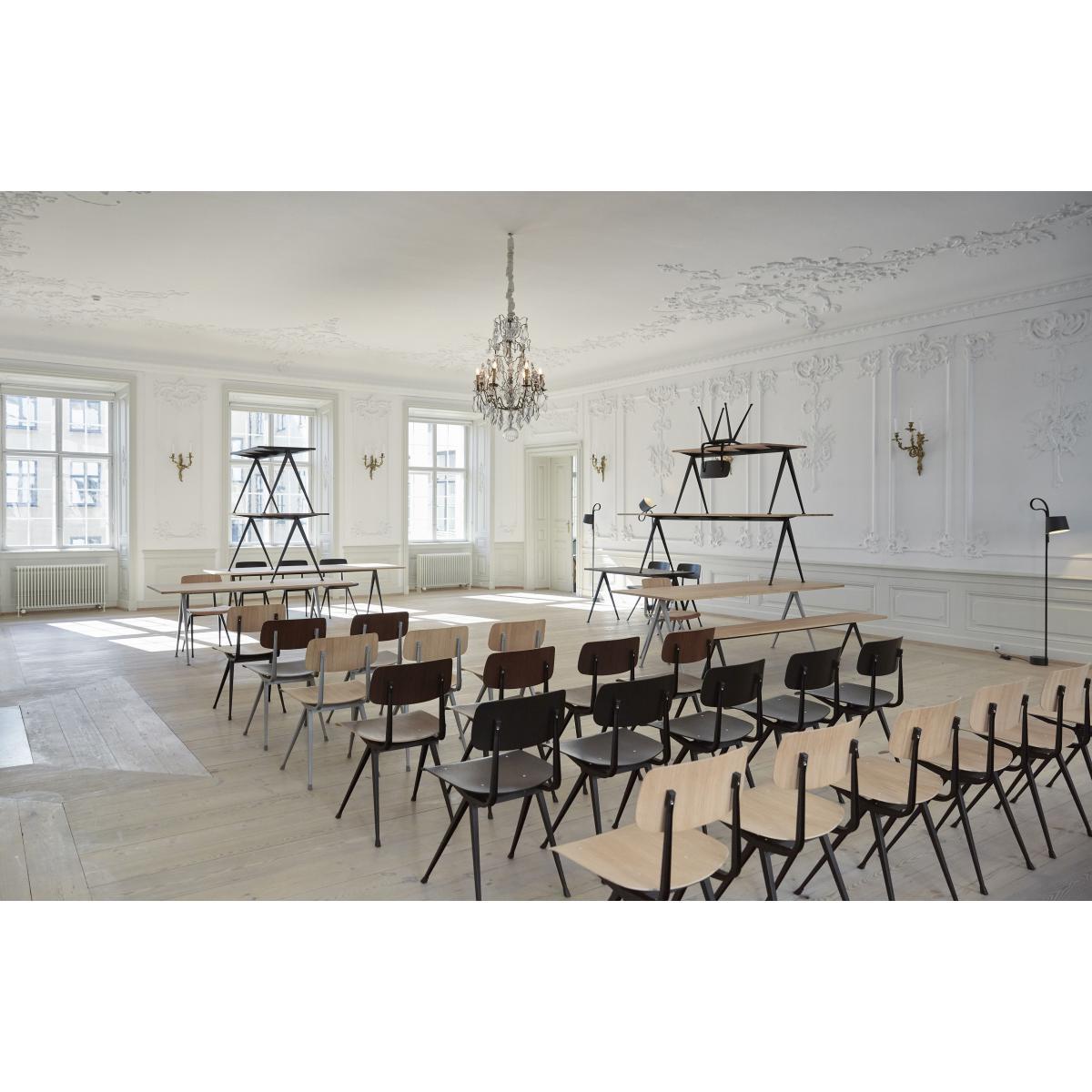 Pyramid n°02 Rectangular table - / 190 x 85 cm - Re-issue 1959 by Hay Black/Natural wood – image 5