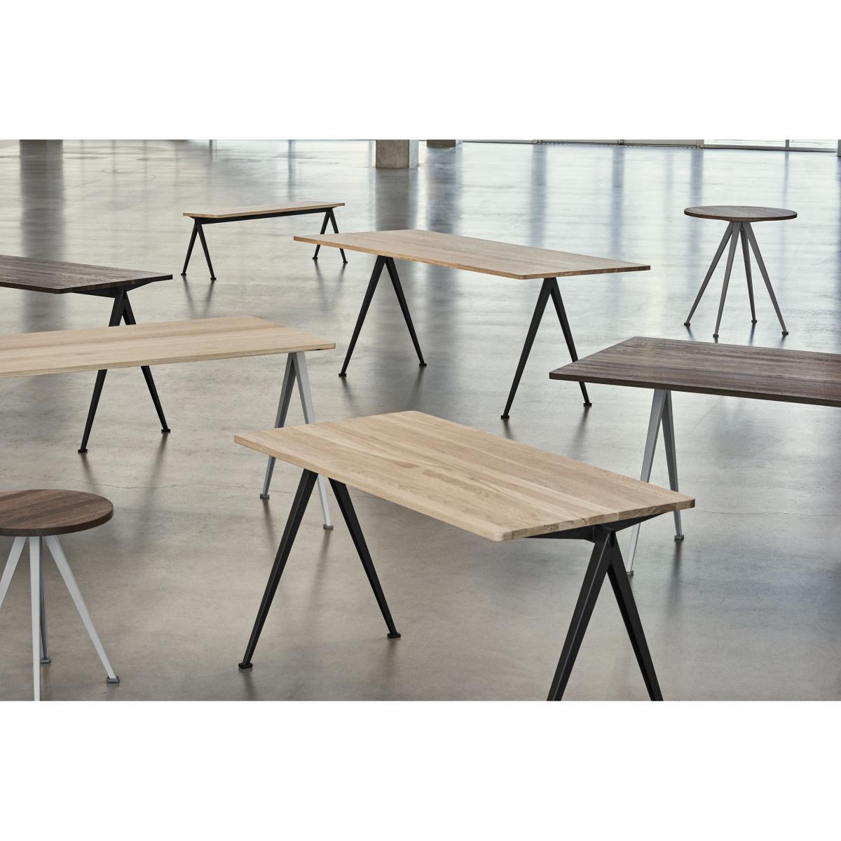 Pyramid n°02 Rectangular table - / 190 x 85 cm - Re-issue 1959 by Hay Black/Natural wood – image 6