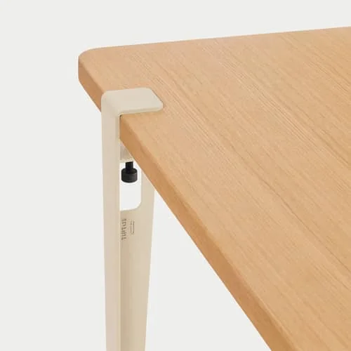 Base, legs metal beige with vise mount by Uchronia / H 75 cm - For creating tables and Desks - TIPTOE – image 2