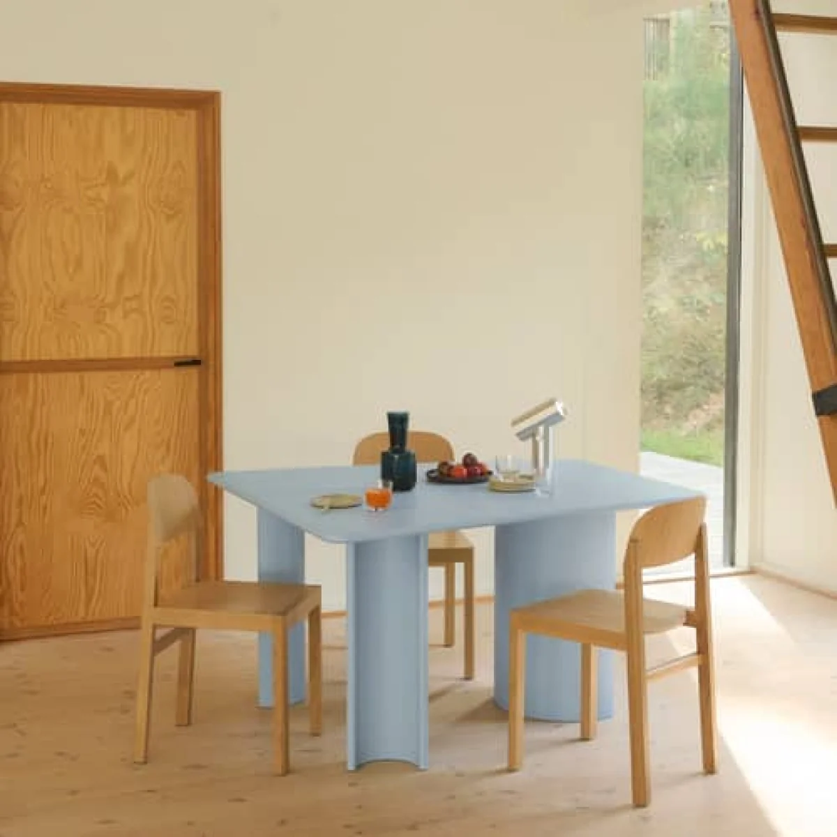 Re-Norm Rectangular table wood blue / 130 x 120 cm - Muuto – image 3