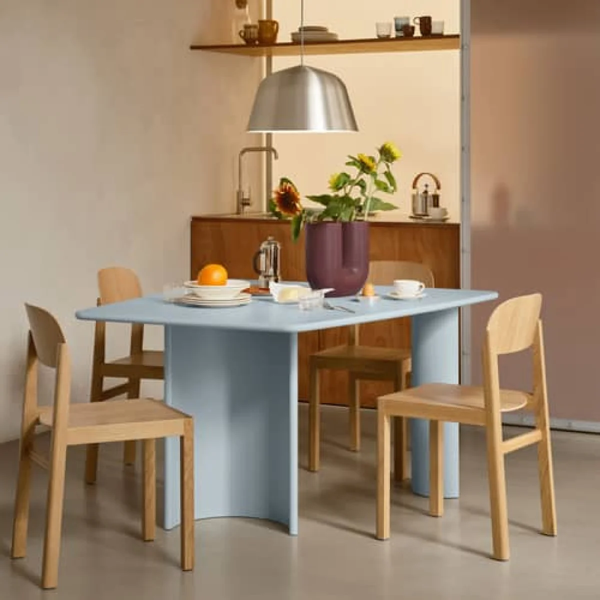 Re-Norm Rectangular table wood blue / 130 x 120 cm - Muuto – image 6