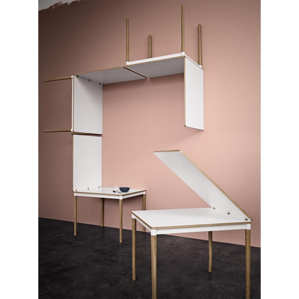 Double up Extending table - L 95 to 192 cm by Bolia White/Natural wood – image 3
