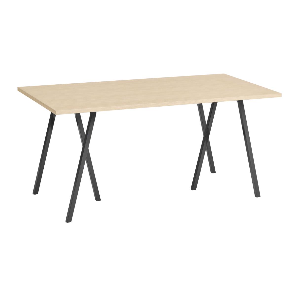 Loop Rectangular table natural wood / 160 x 77.5 cm - Hay – image 1