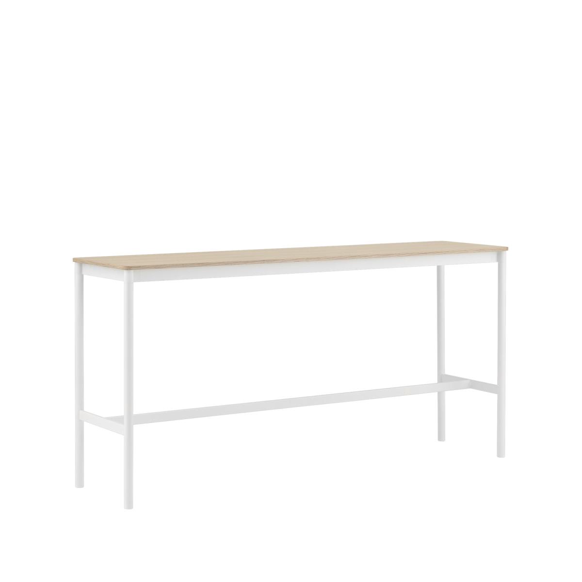 Muuto Base high bar table Oak white legs plywood edge b50 l190 h95 – image 2