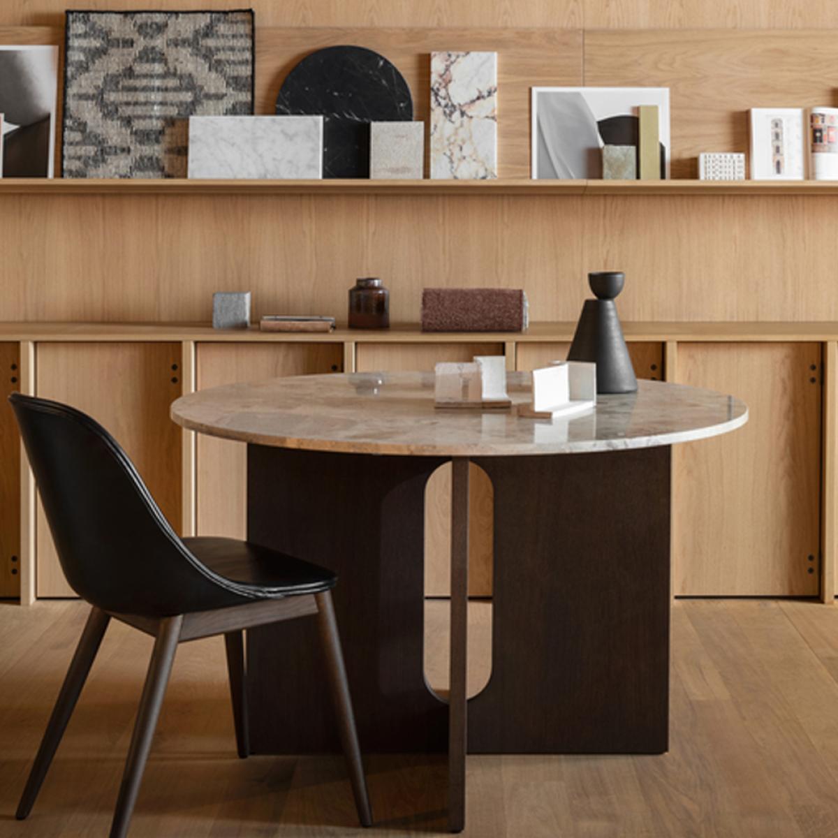 Audo Copenhagen Androgyne dining table Sand stone-untreated oak stand – image 2
