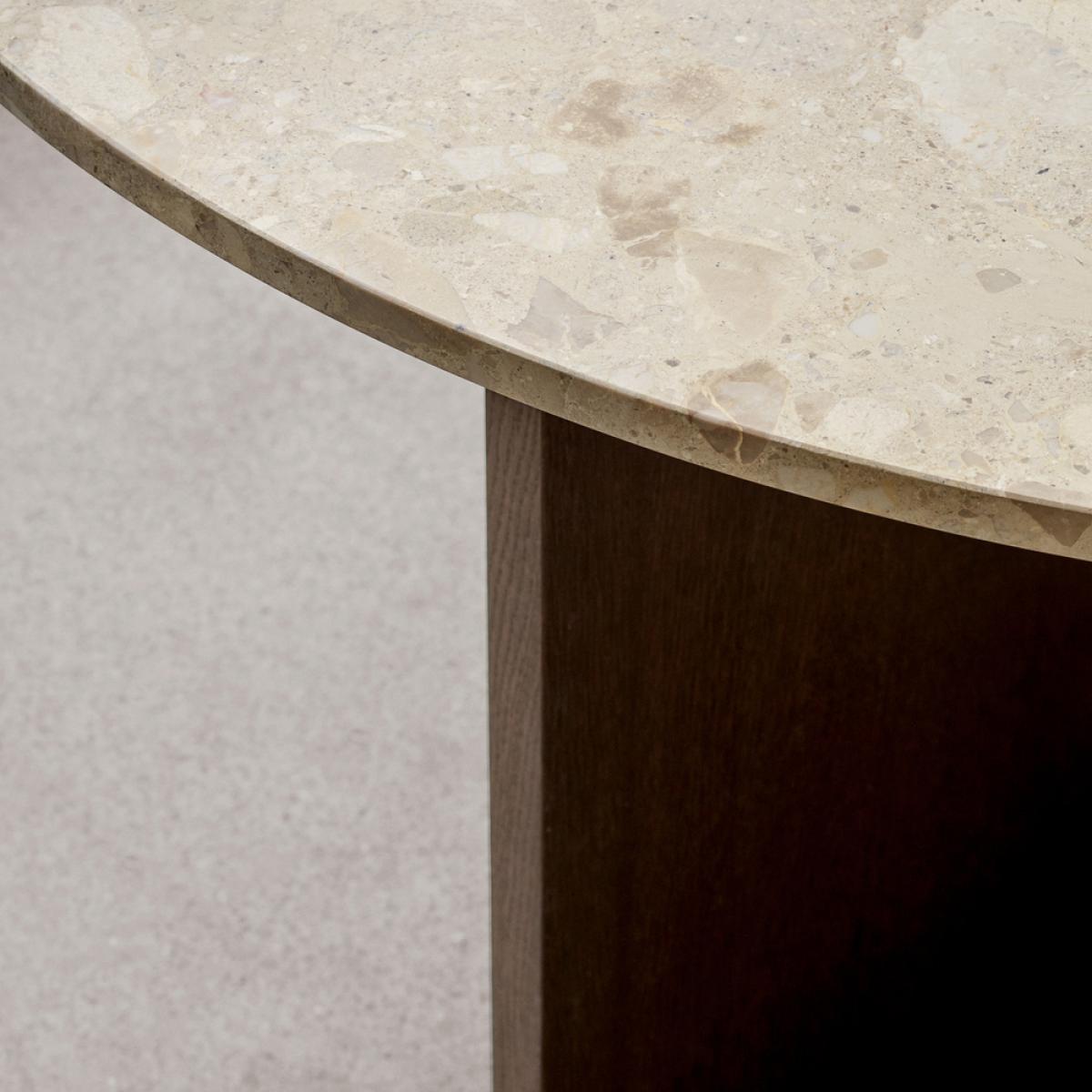 Audo Copenhagen Androgyne dining table Sand stone-untreated oak stand – image 4