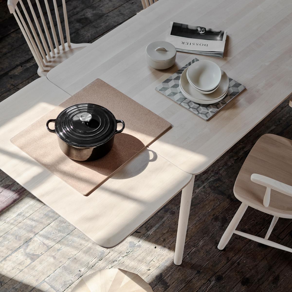 Stolab Prima Vista dining table Birch light matt lacquer-180cm-1 insert – image 3
