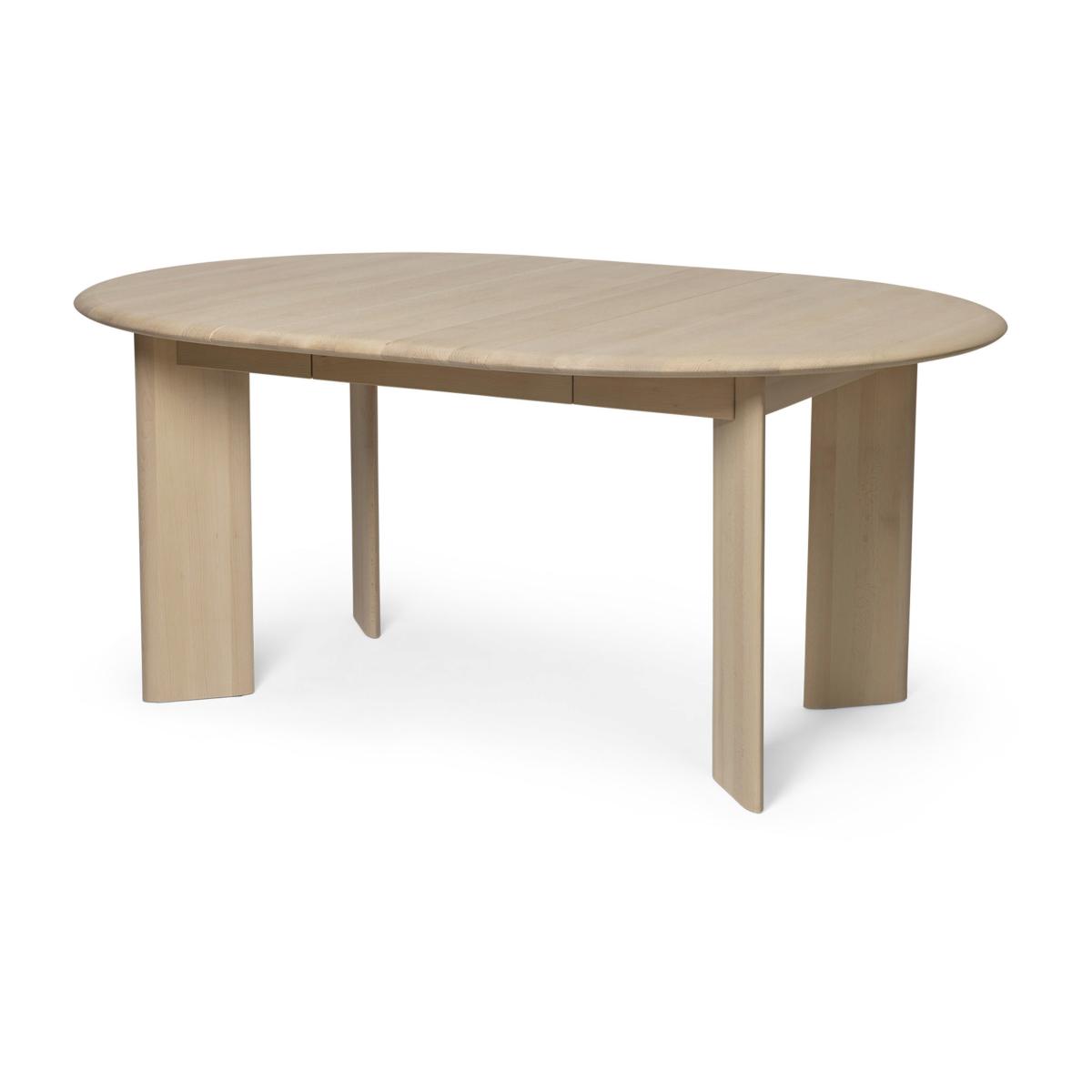 ferm LIVING Bevel Extendable dining table incl 1 st additional disc White Oiled Beech – image 2