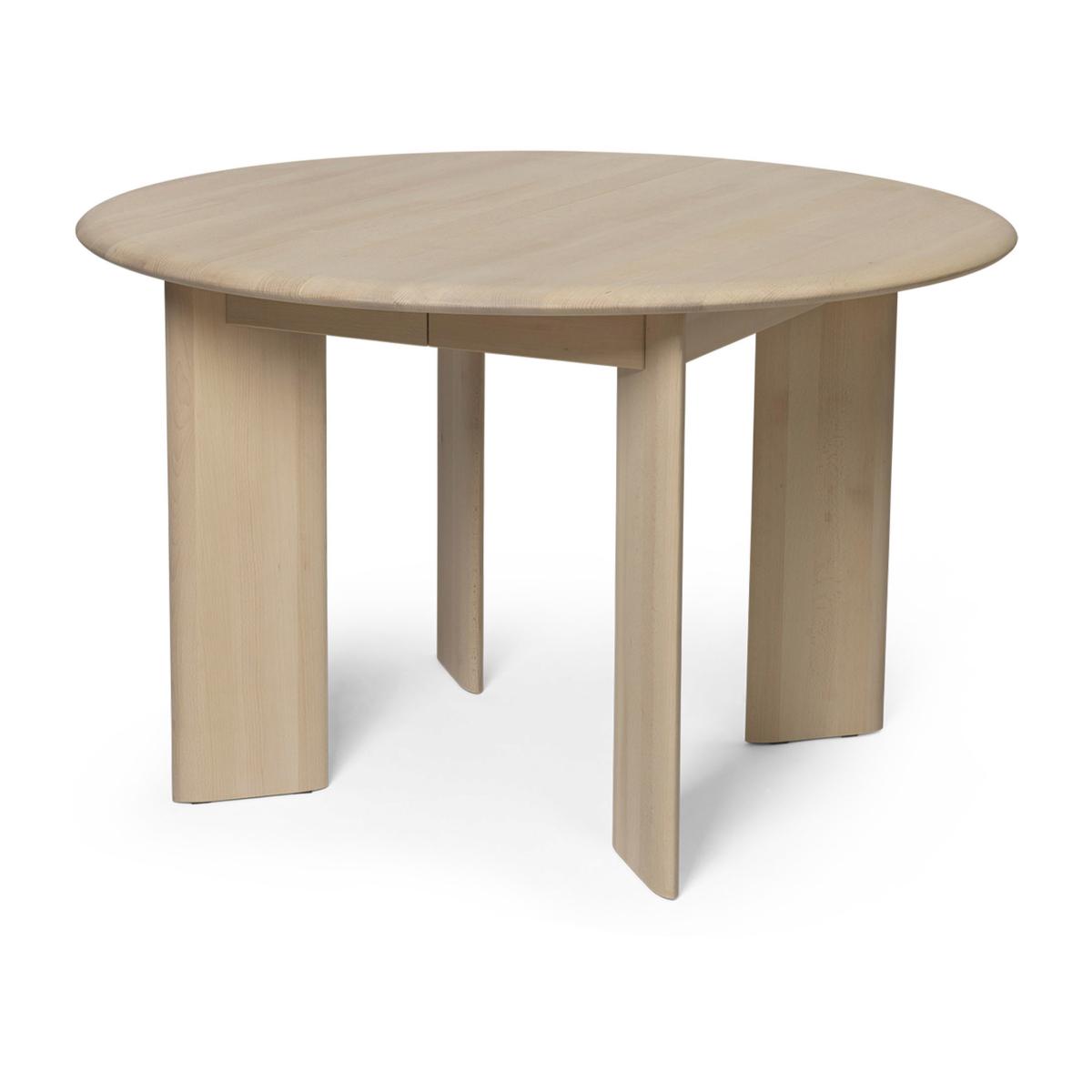 ferm LIVING Bevel Extendable dining table incl 1 st additional disc White Oiled Beech – image 4