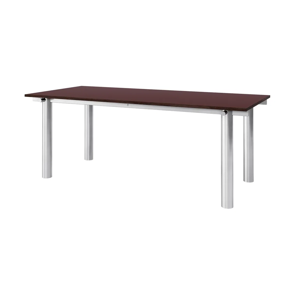 Ferm Living Atura dining table Brushed stainless steel-burgundy 90x200 cm – image 2